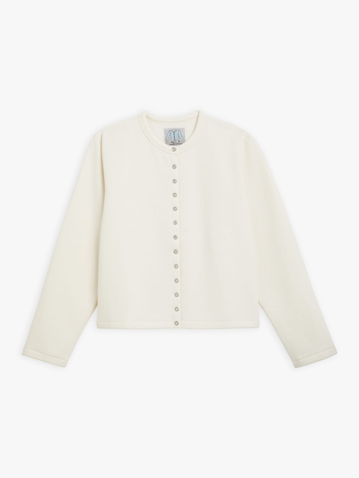 cream Le Classique snap cardigan