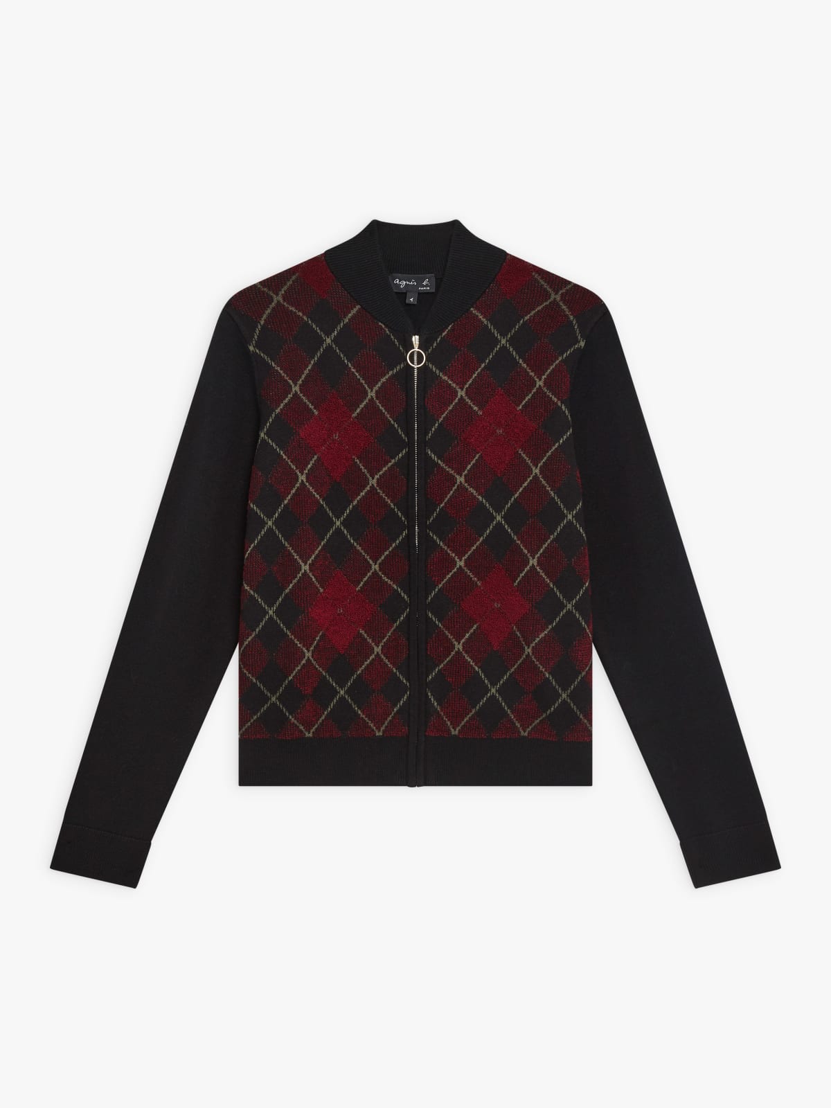 red wool jacquard Class jacket