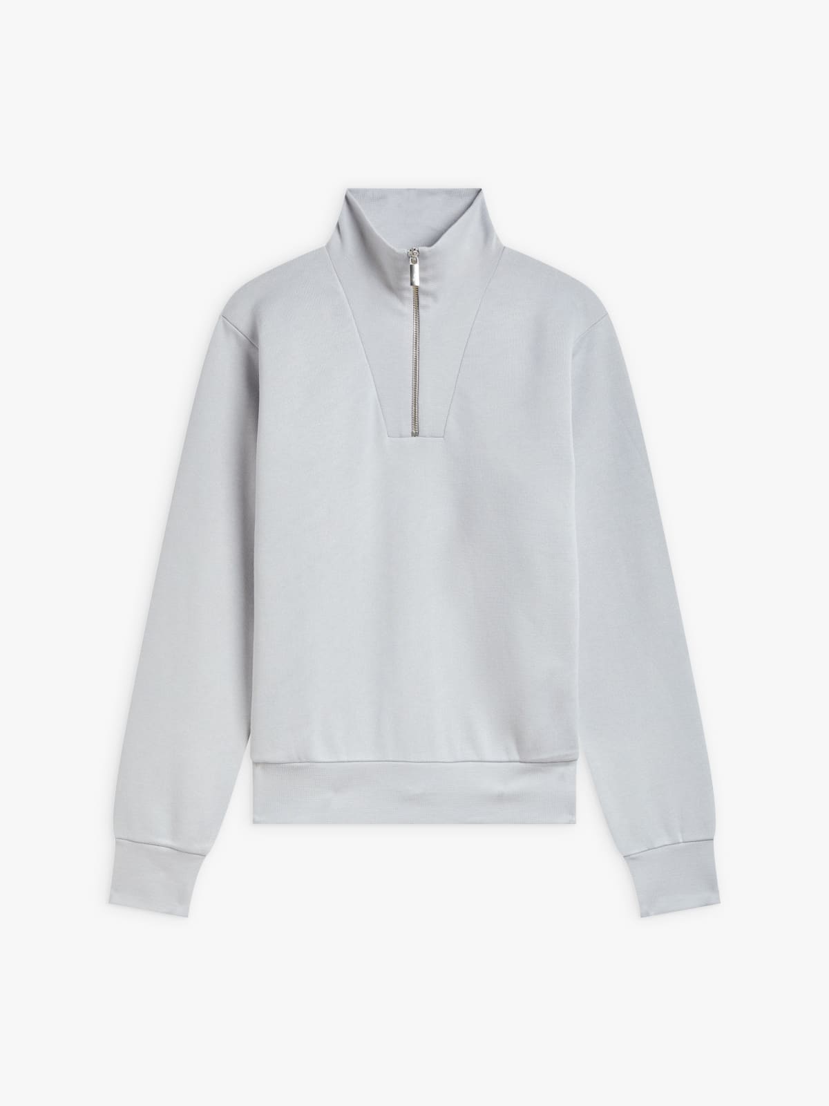 grey viscose fleece Zip sweatshirt