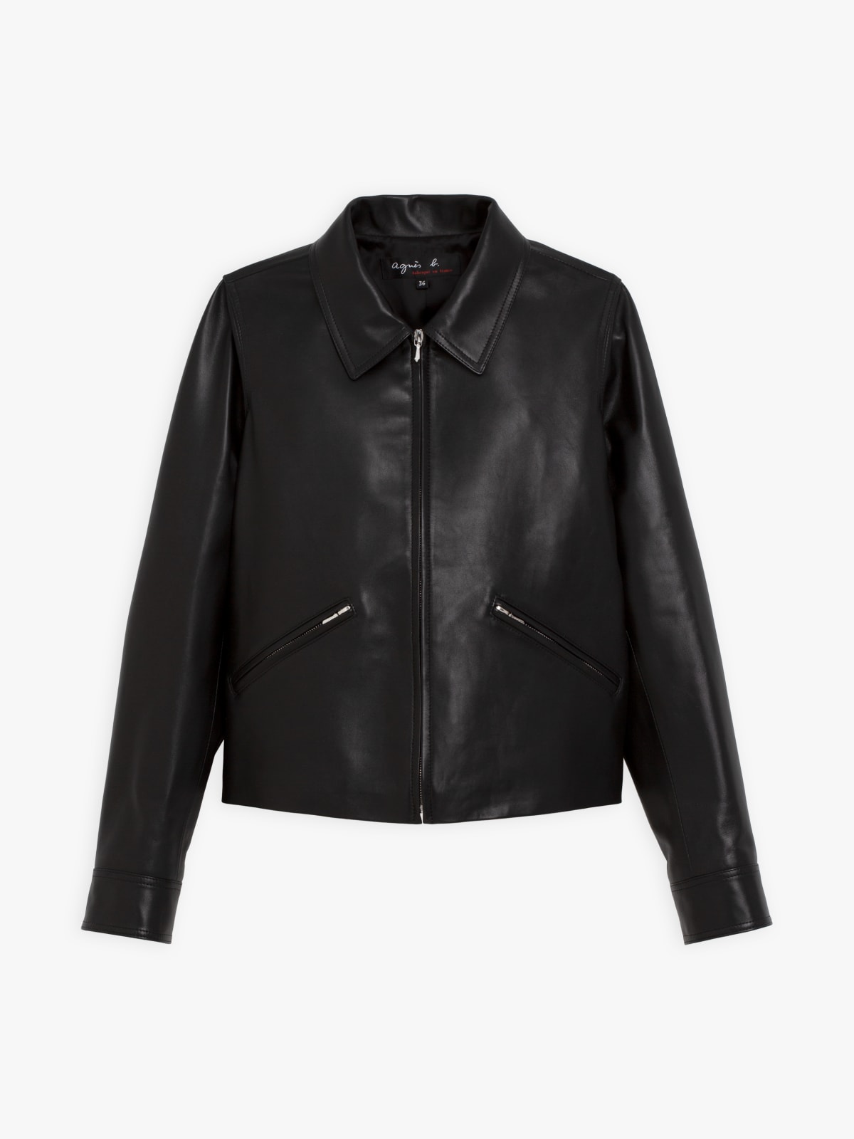 black lamb leather Leslie jacket