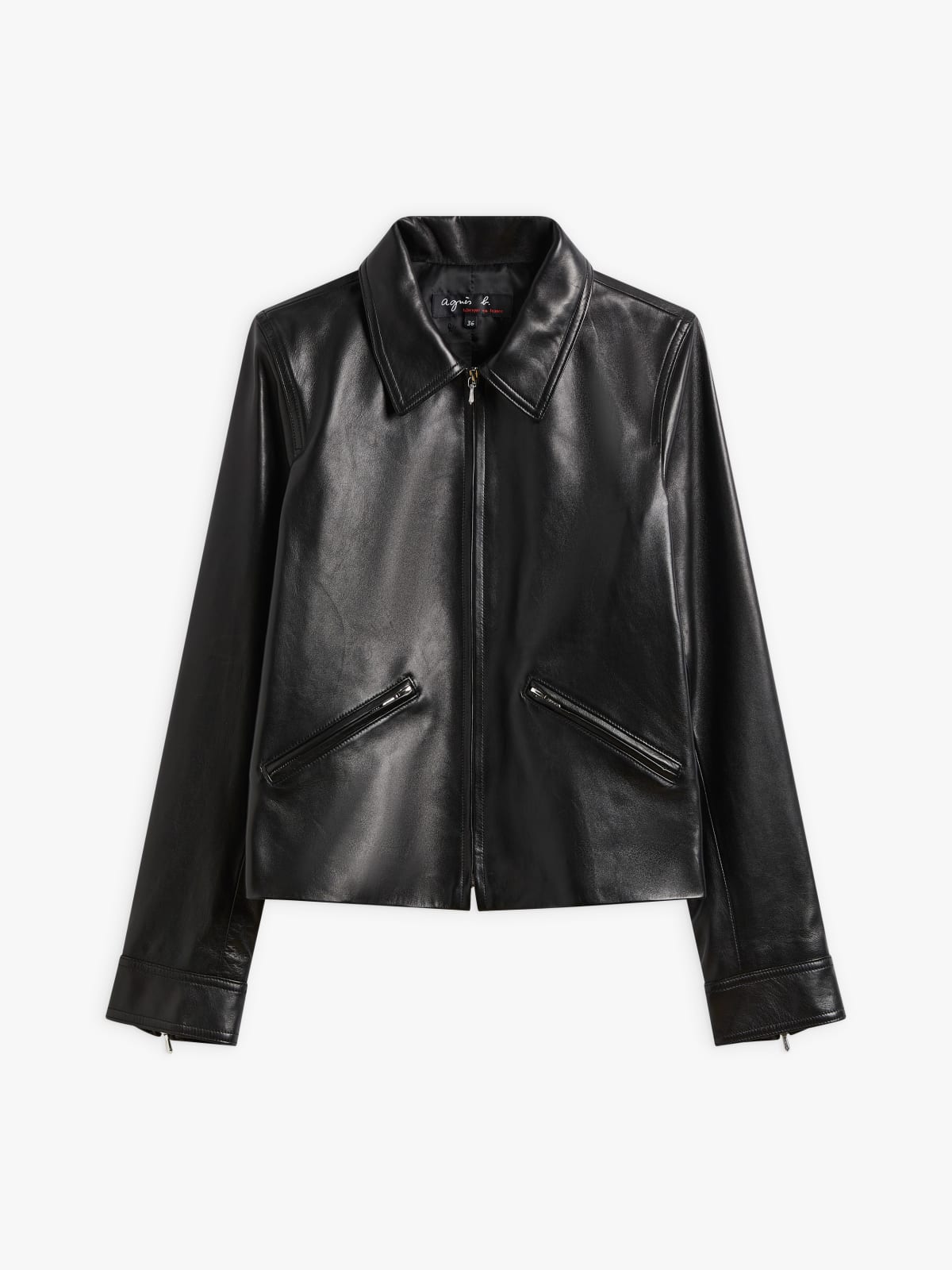 black lamb leather Leslie jacket