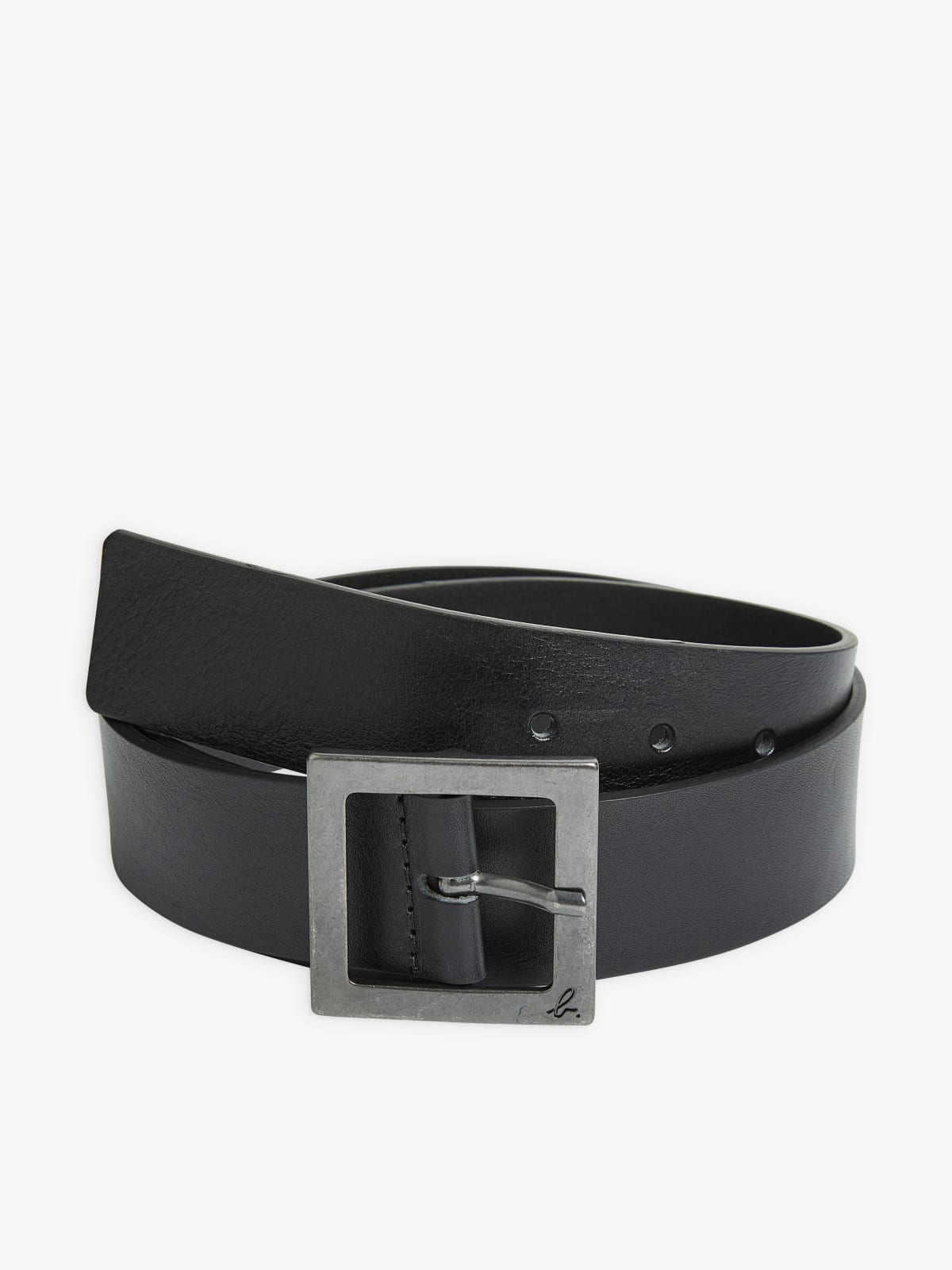 black leather Scott belt