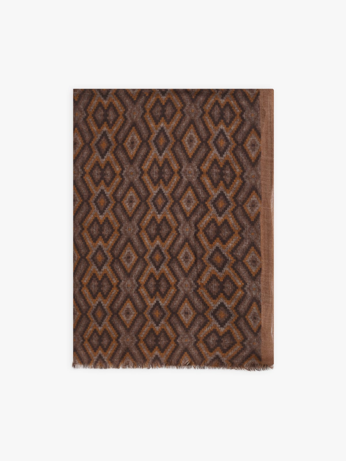 brown wool Yoram scarf