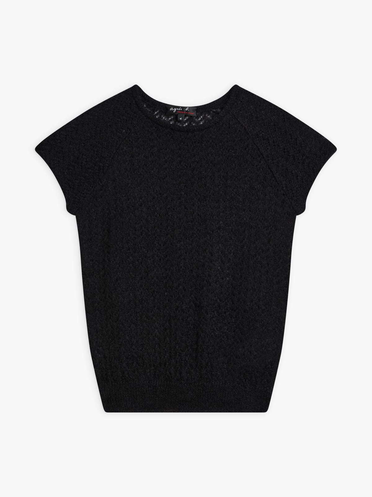 black mohair knitted Cracotte jumper