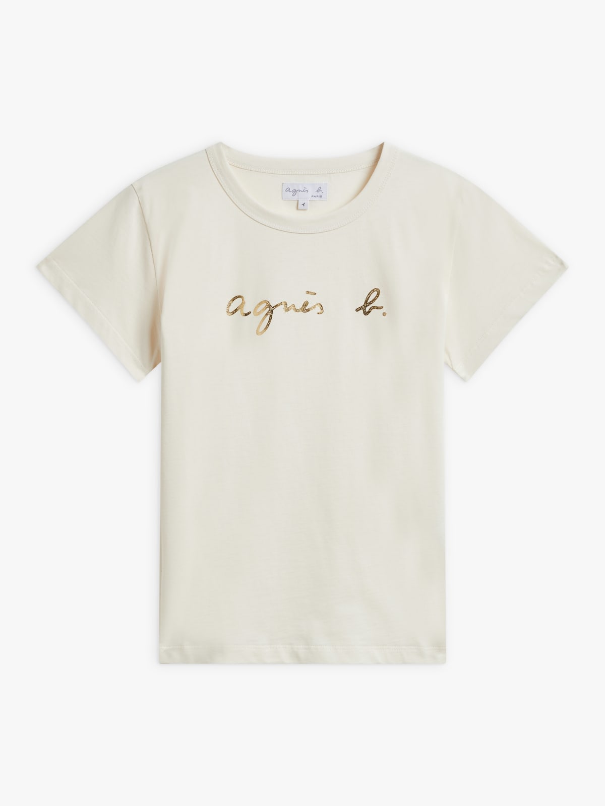 white cotton "agnès b." screen-printed Brando t-shirt