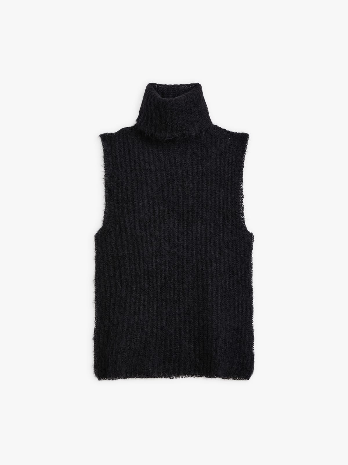 black mohair English ribbed Declic jumper