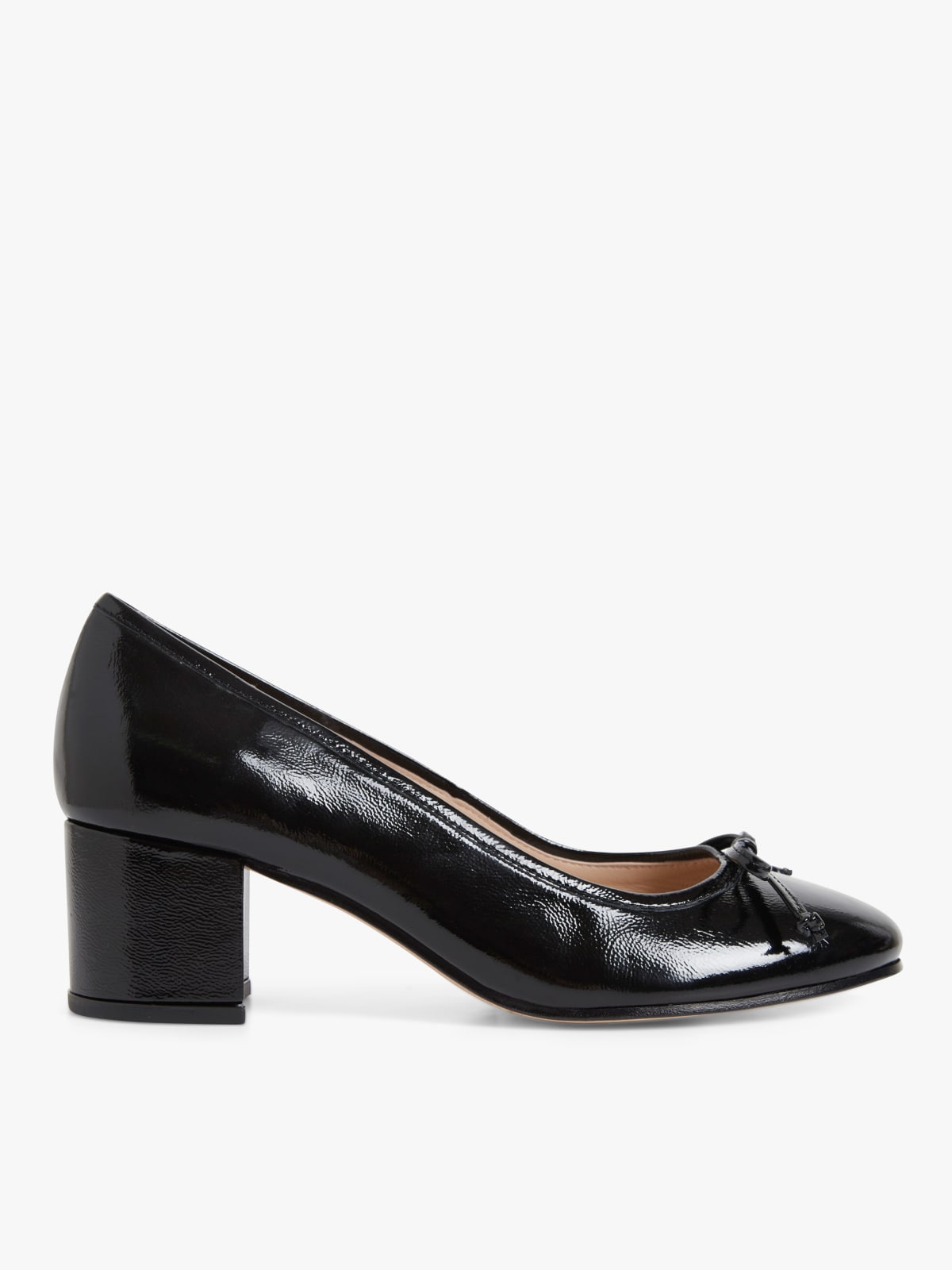 black leather Charline ballet flats