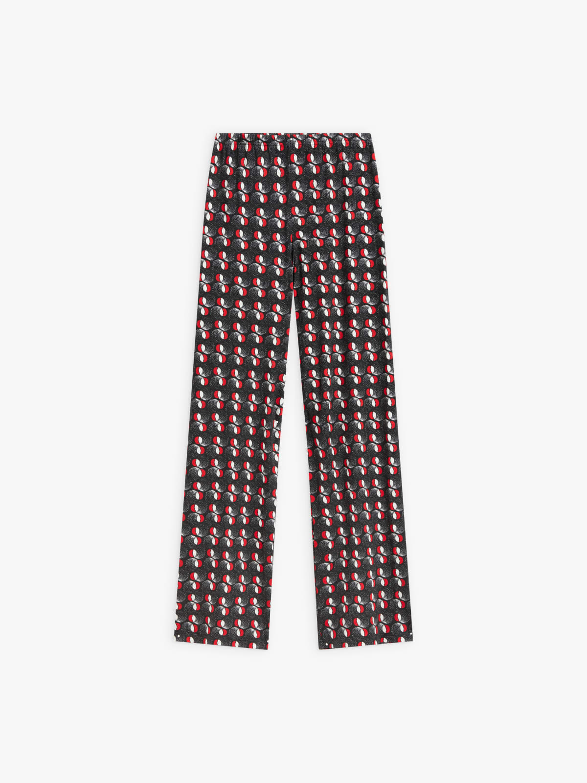 red jersey fantasy print Sail trousers