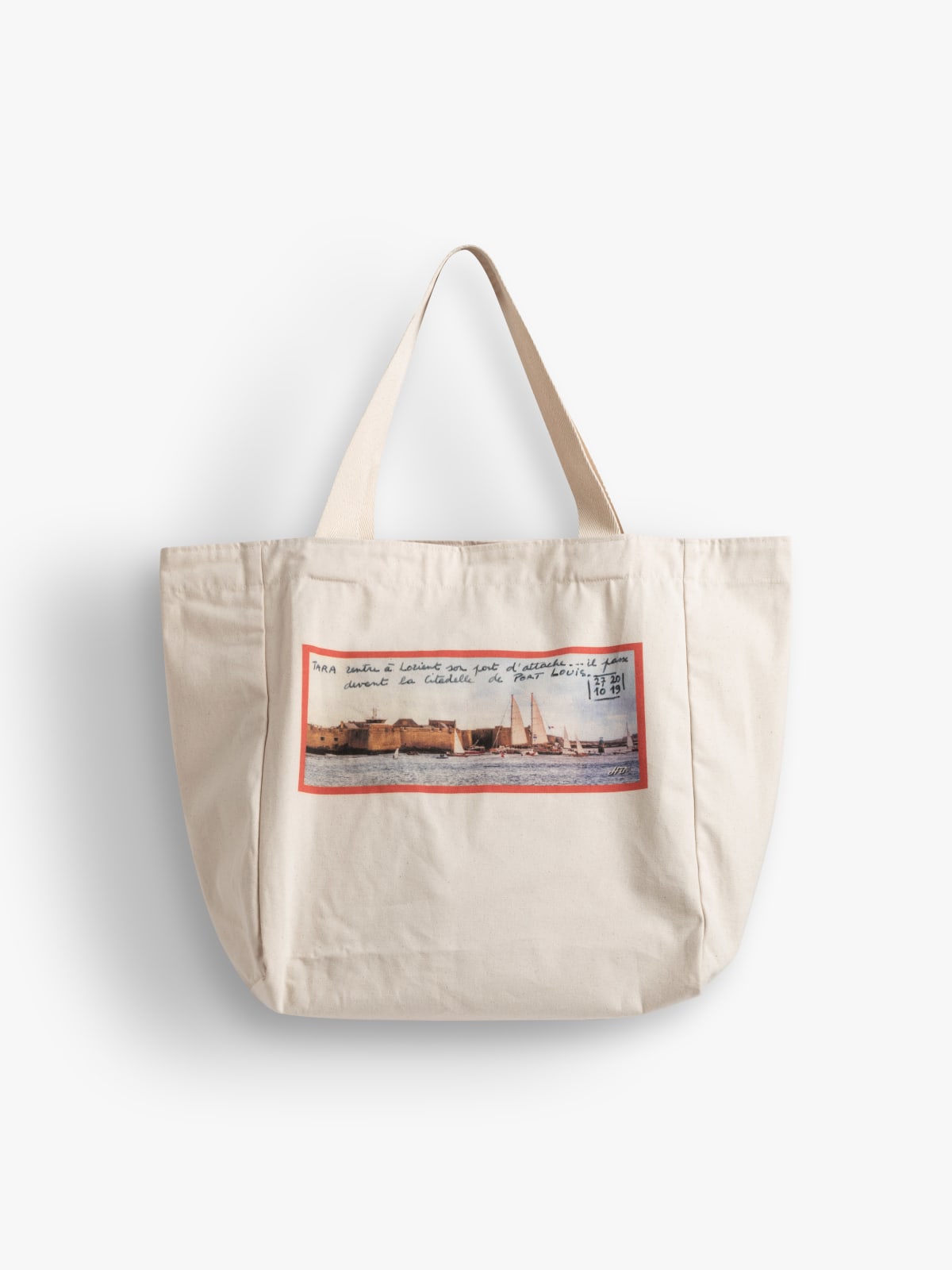 ecru cotton Tara photo Tara tote bag