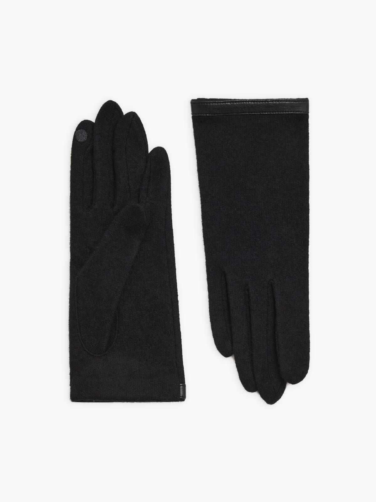 black wool Dakota gloves