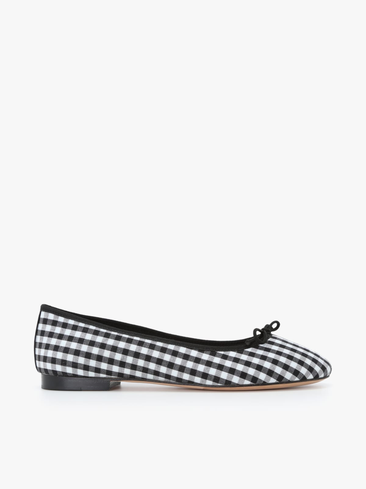 cotton gingham Bettina ballet flats