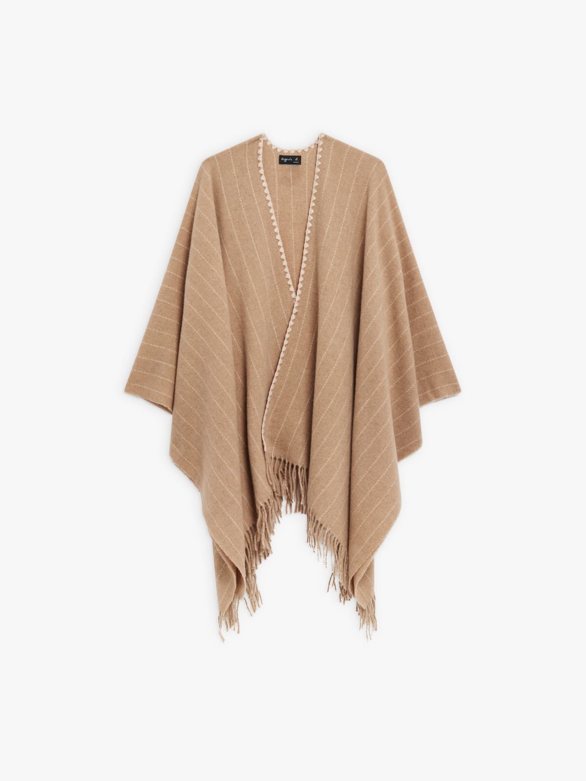 beige wool Estée poncho