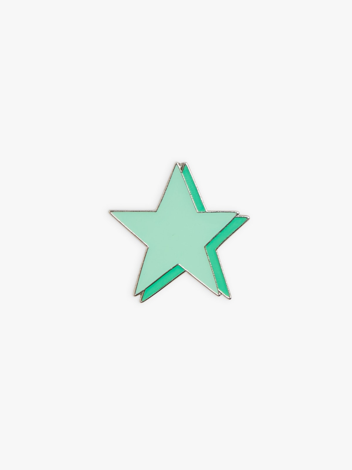 blue iron Etoile Sérigraphie (Star screen-print) lapel pin