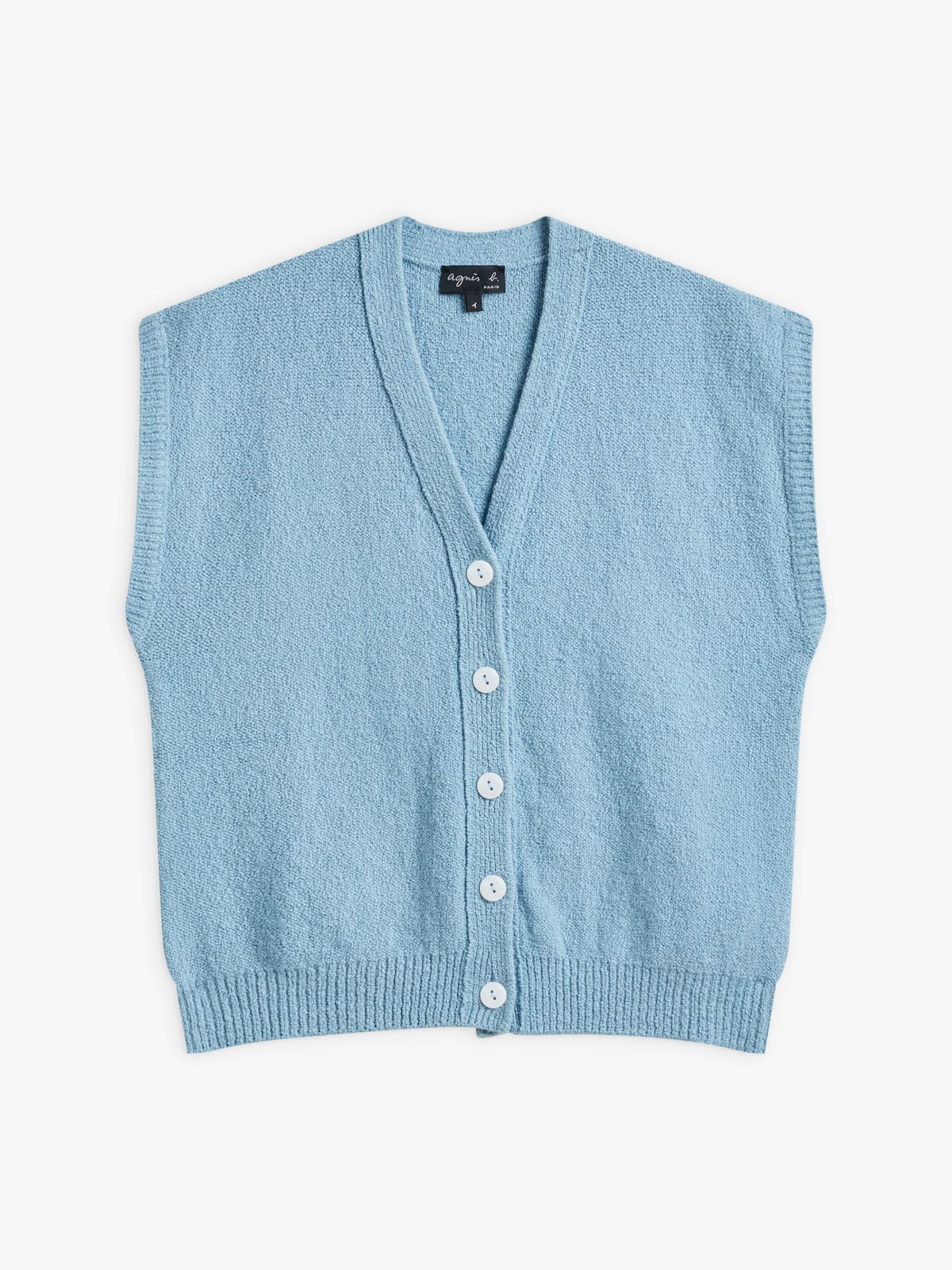 blue cotton jersey cardigan 