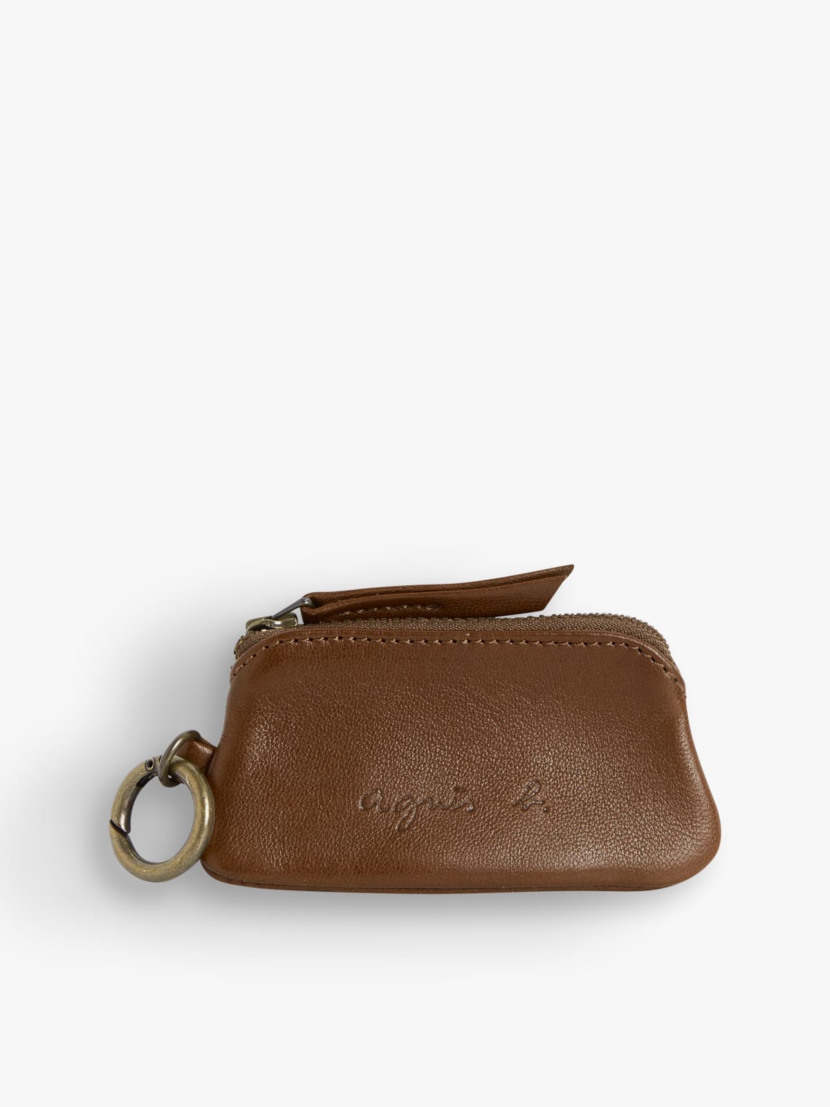 brown plonge lambskin Lola keyring