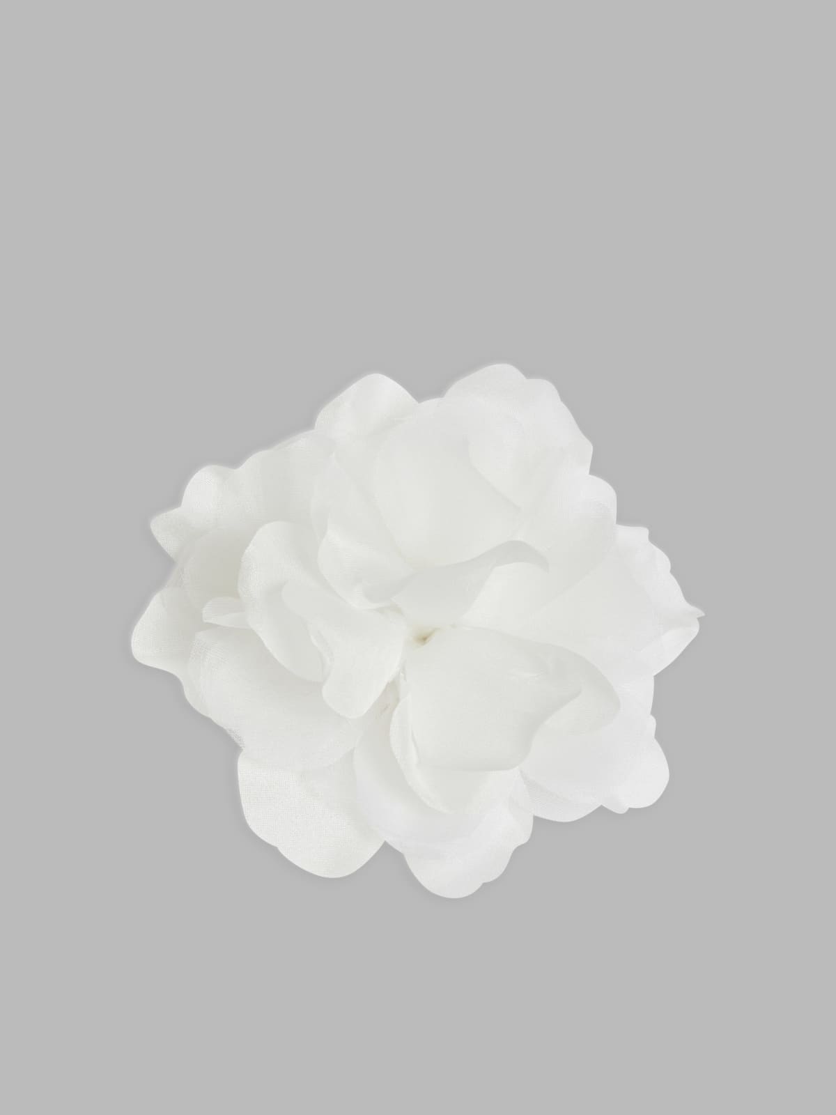 white silk flower Maeli hair clip 