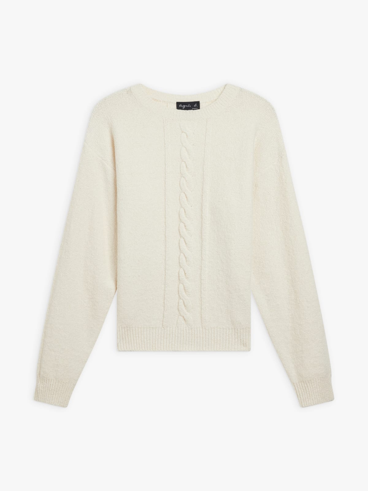 white cotton jersey Torsade jumper 