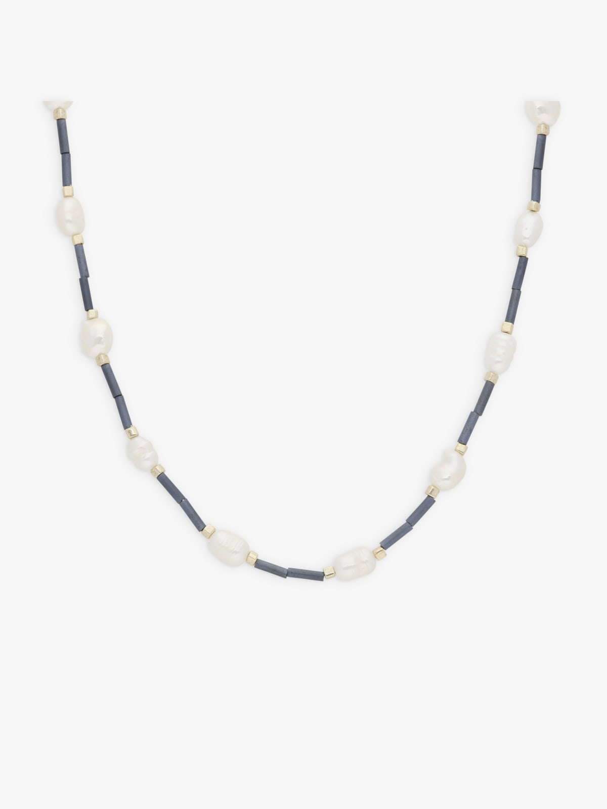 white freshwater pearl Estee necklace