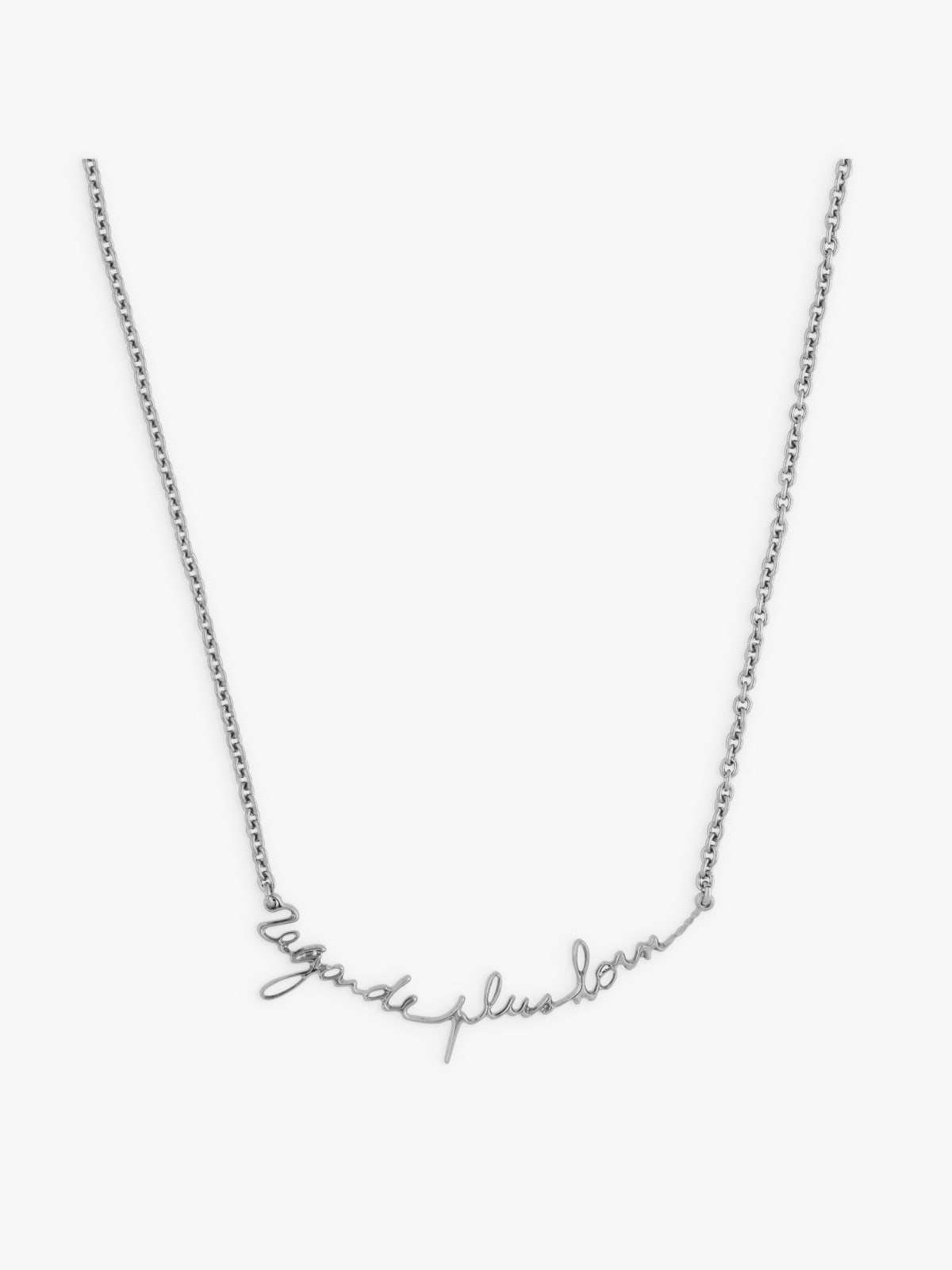 silver brass Regarde plus loin necklace