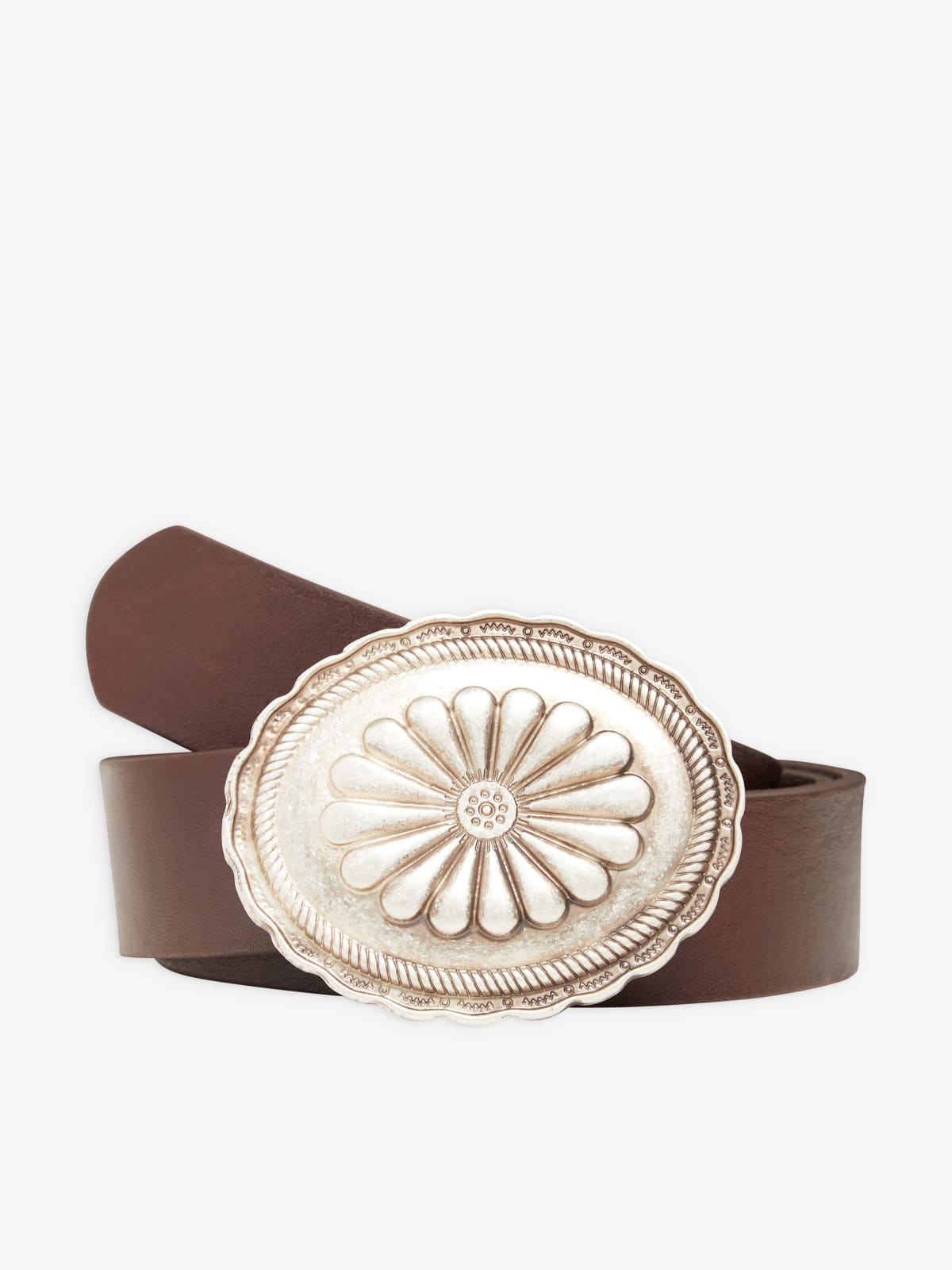 brown leather Dakota belt