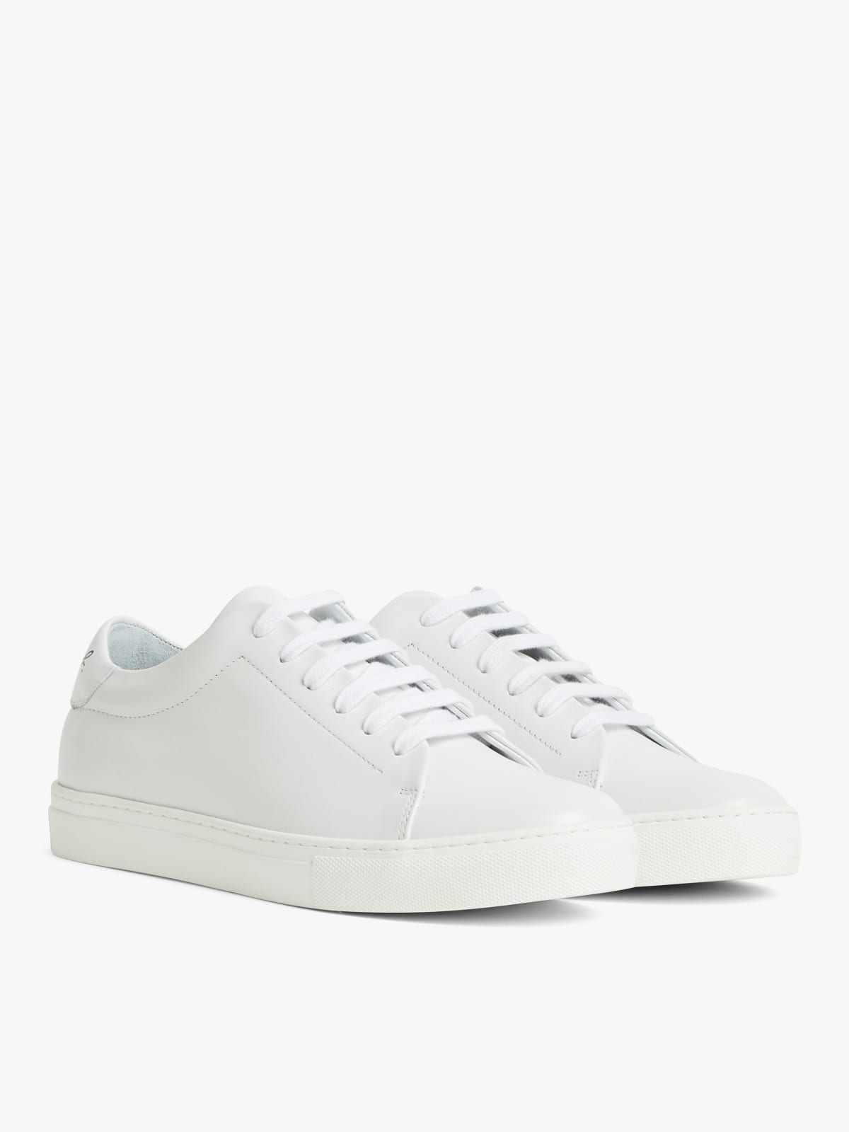 white Baptiste plonge lambskin trainers