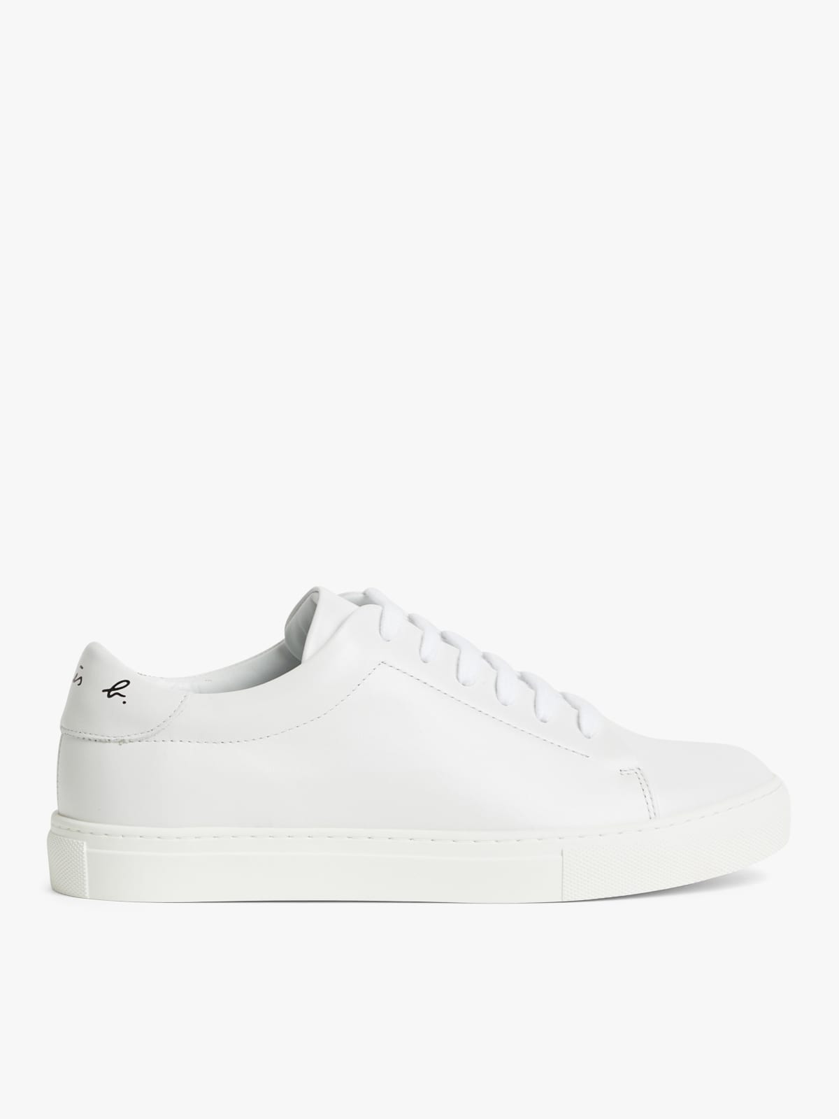 white Baptiste plonge lambskin trainers