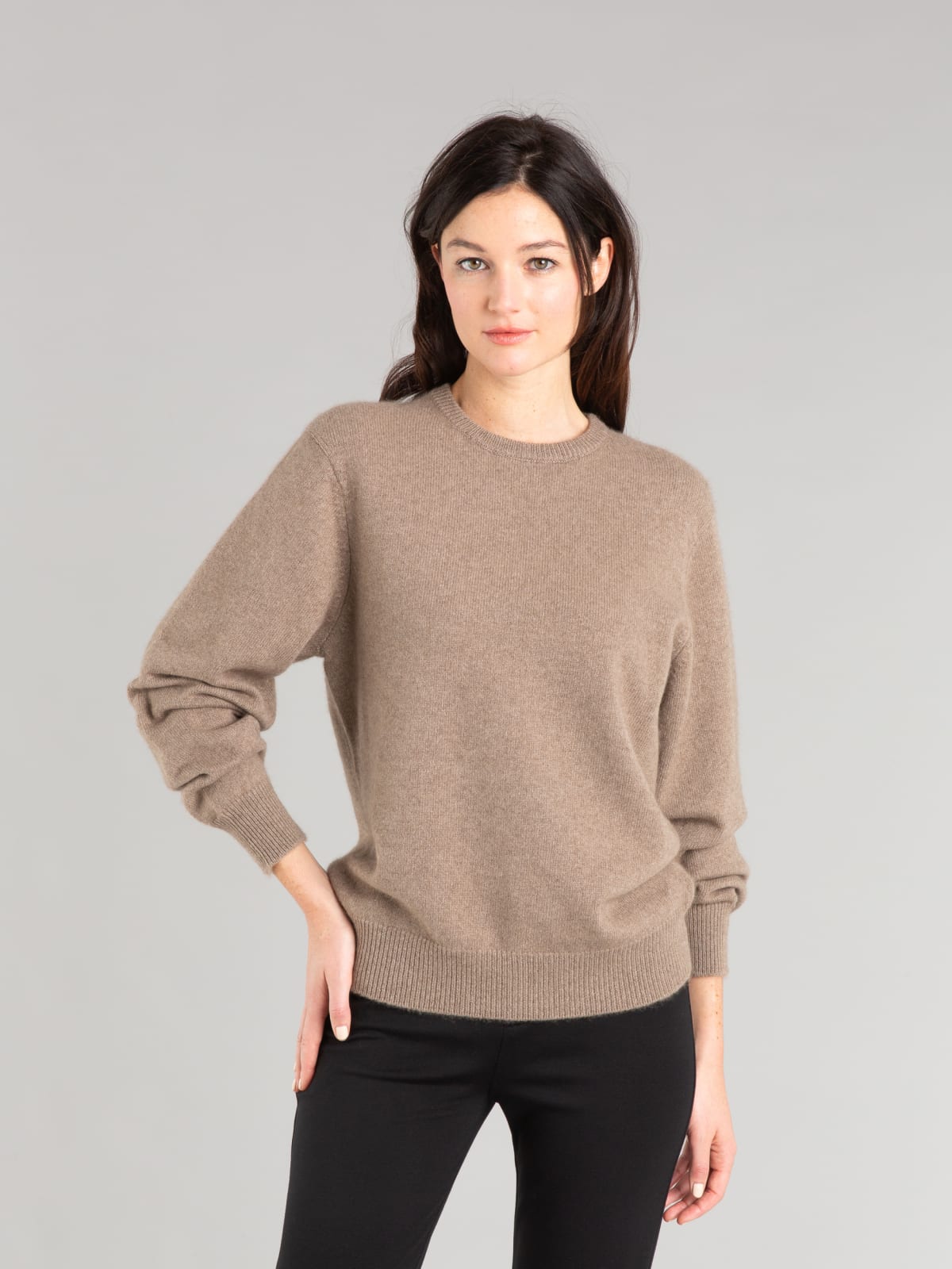 brown cashmere AB jumper