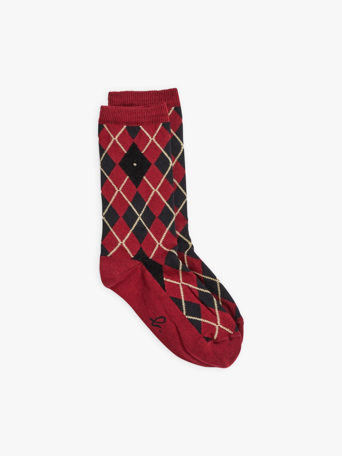 red cotton Glasgow socks