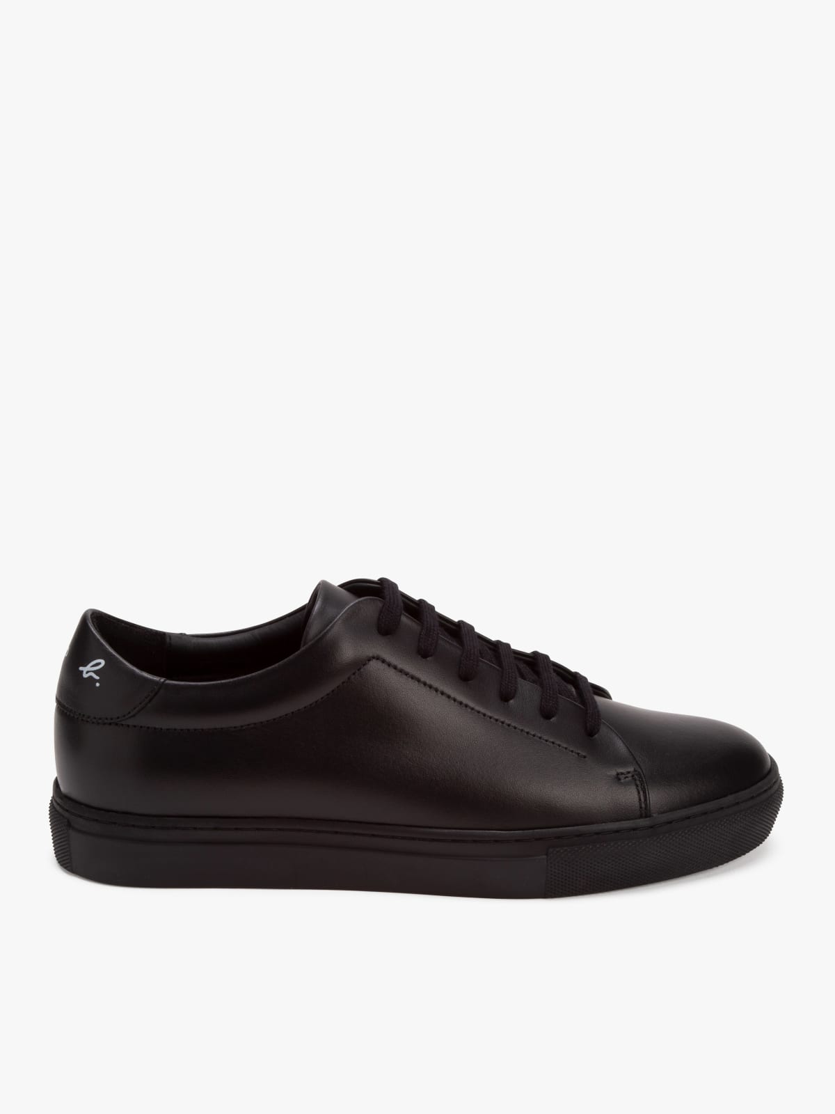 black Baptiste plonge lambskin leather trainers