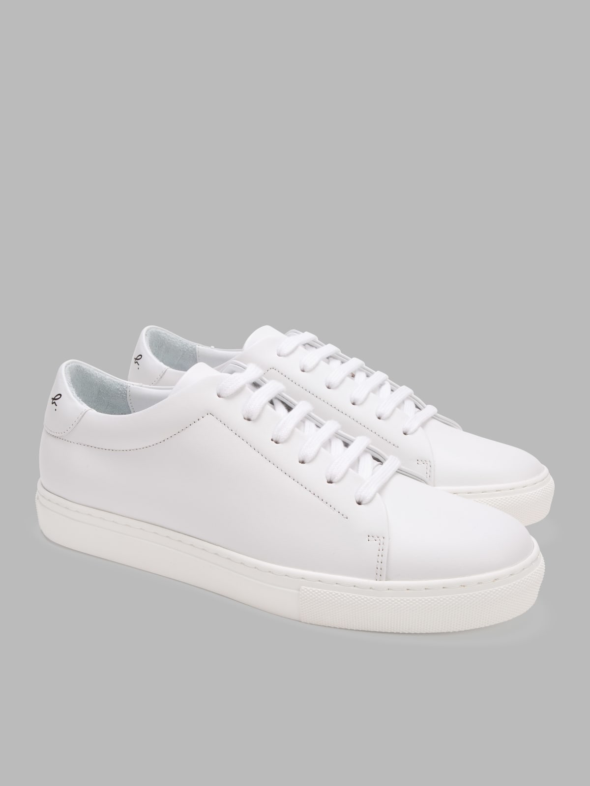 white Baptiste plonge lambskin leather trainers