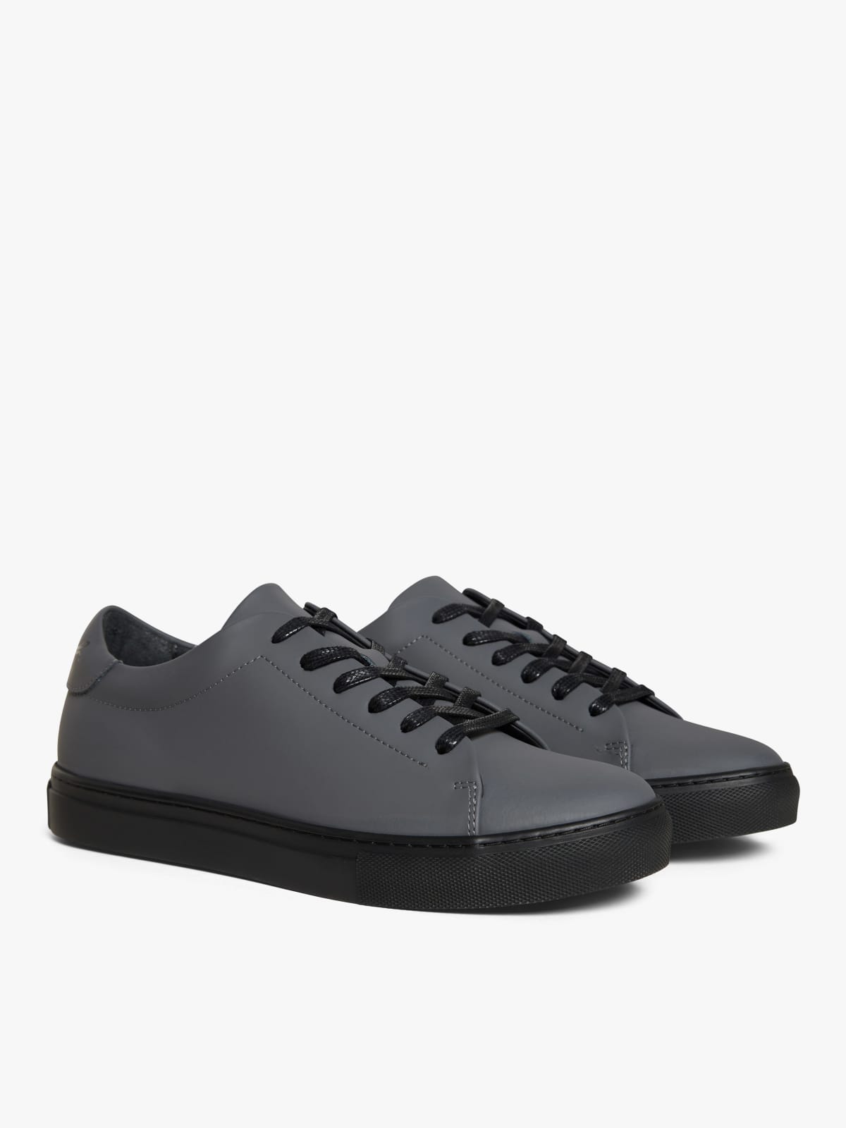 grey Baptiste plonge lambskin leather trainers