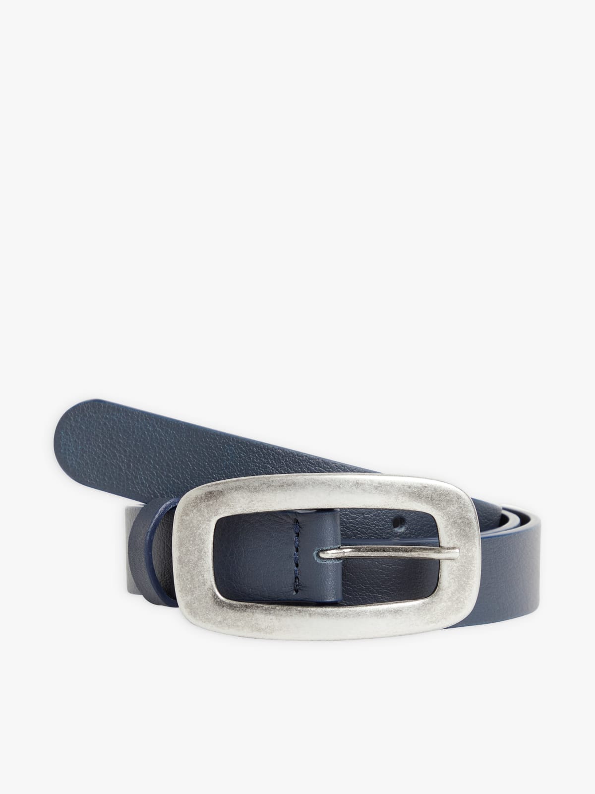 blue Clothilde belt in calfskin leather