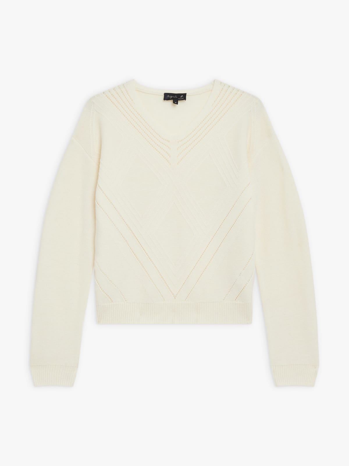 white merino wool jersey Sugar jumper