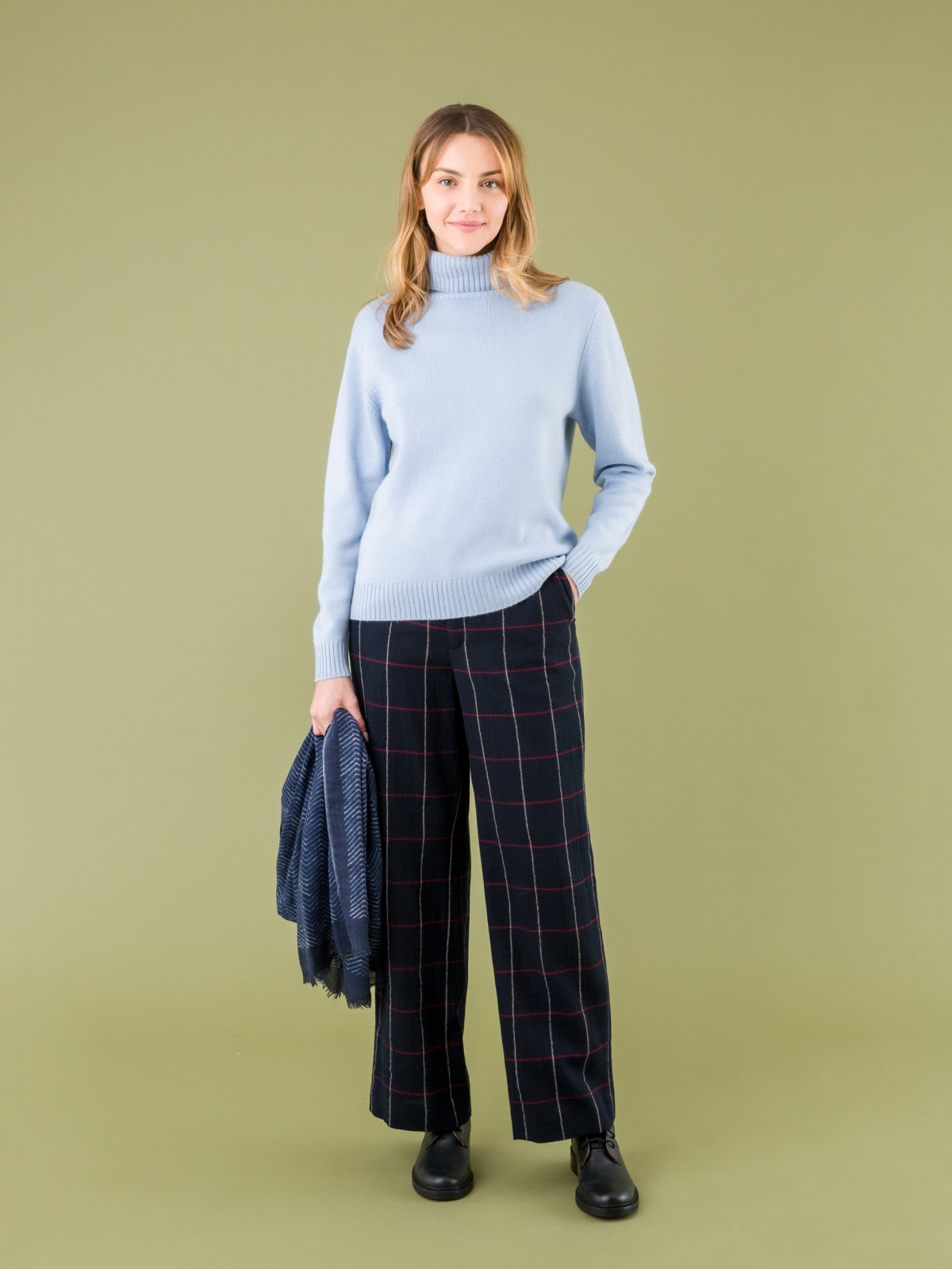 blue cashmere Senga jumper