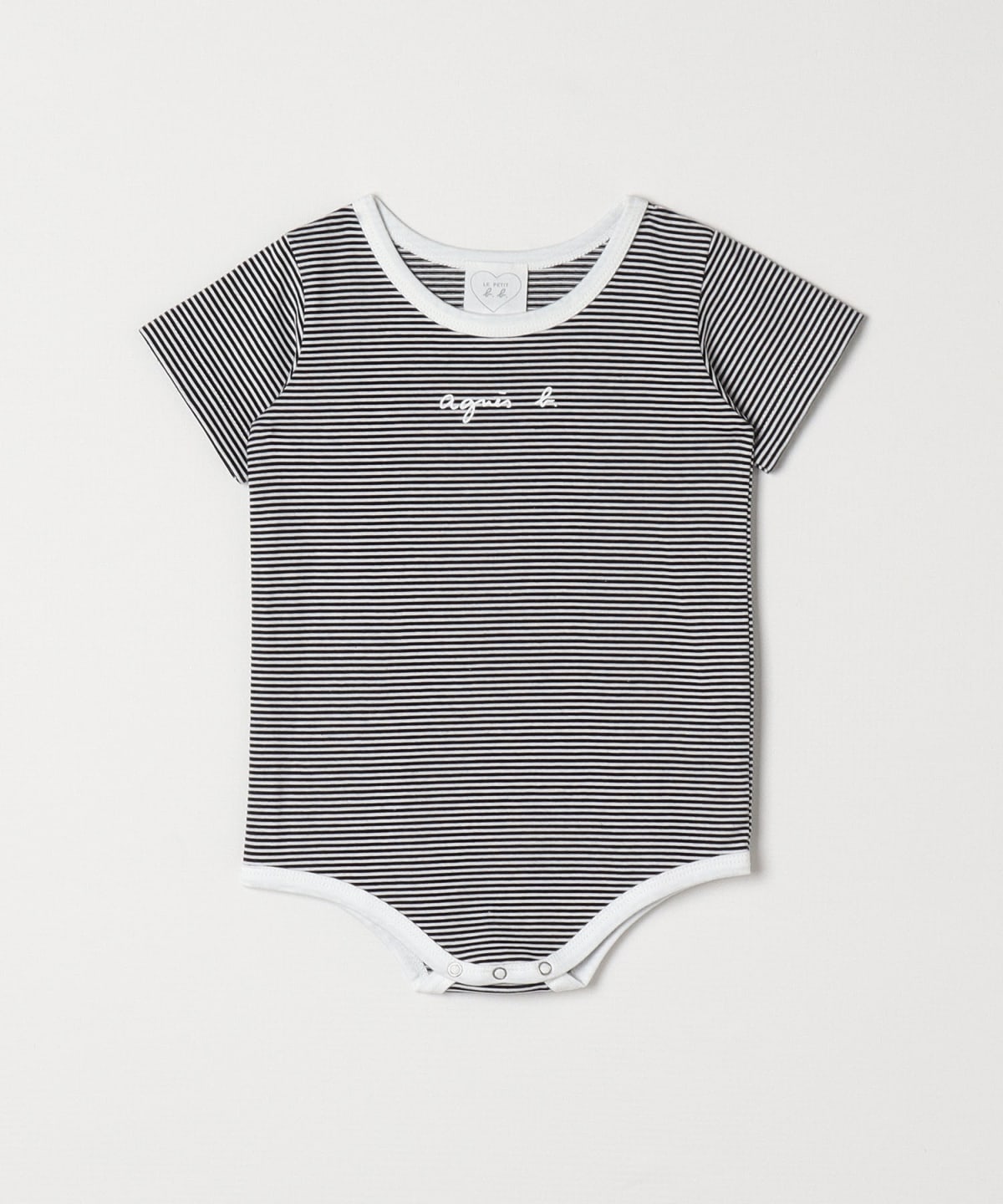 black and white set of 2 bodies in cotton jersey