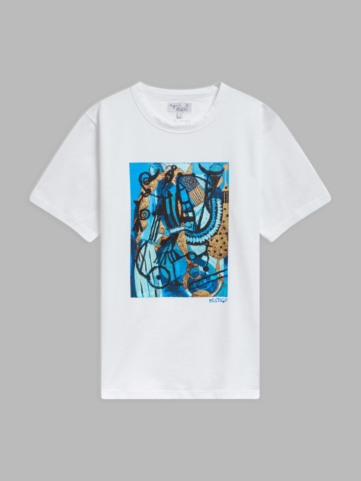 white Le Mixte t-shirt artist Mathieus Mestiço