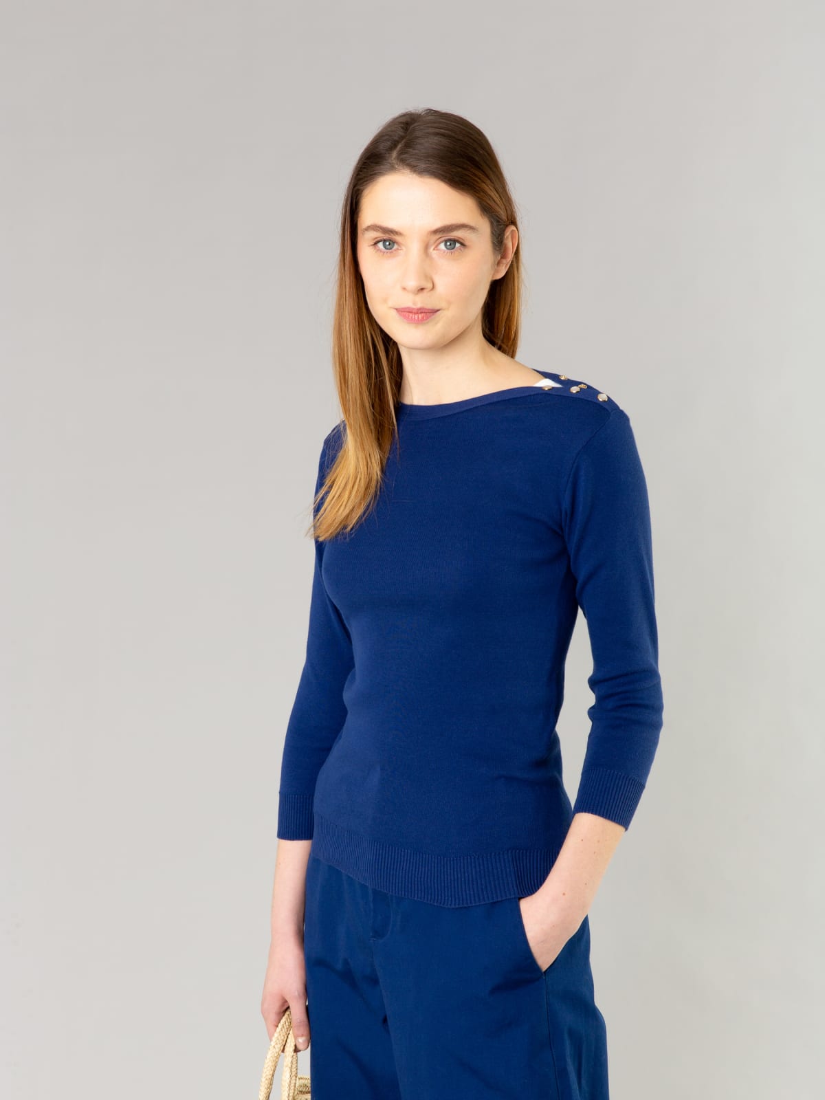 dark blue Badiane nacre jumper