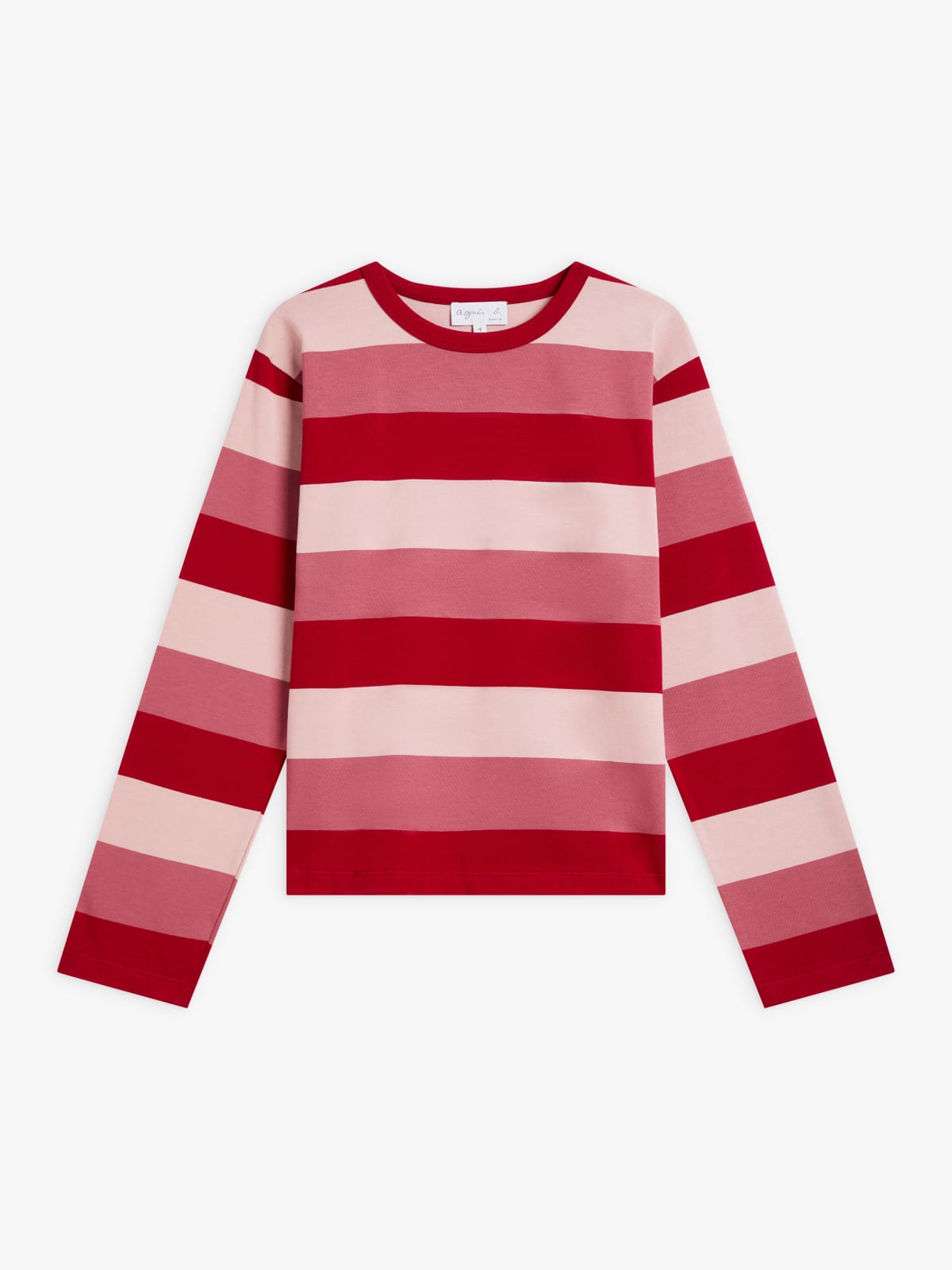 red and pink cotton jersey striped Lil Cool t-shirt