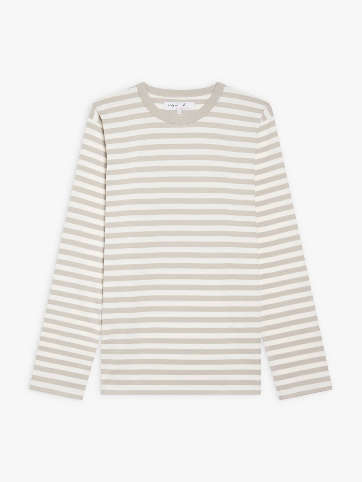 beige cotton jersey striped Mark t-shirt