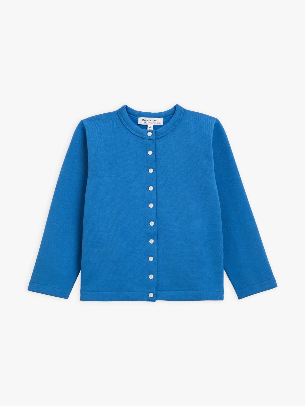 blue "12 ans" snap cardigan