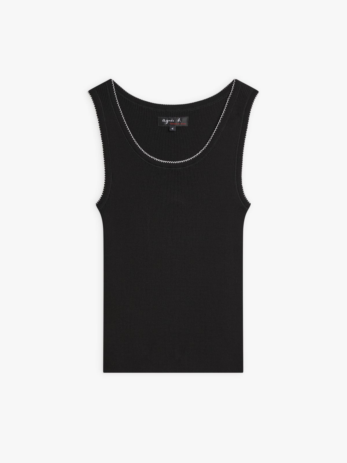 black wool jersey Gaston Croquet vest top