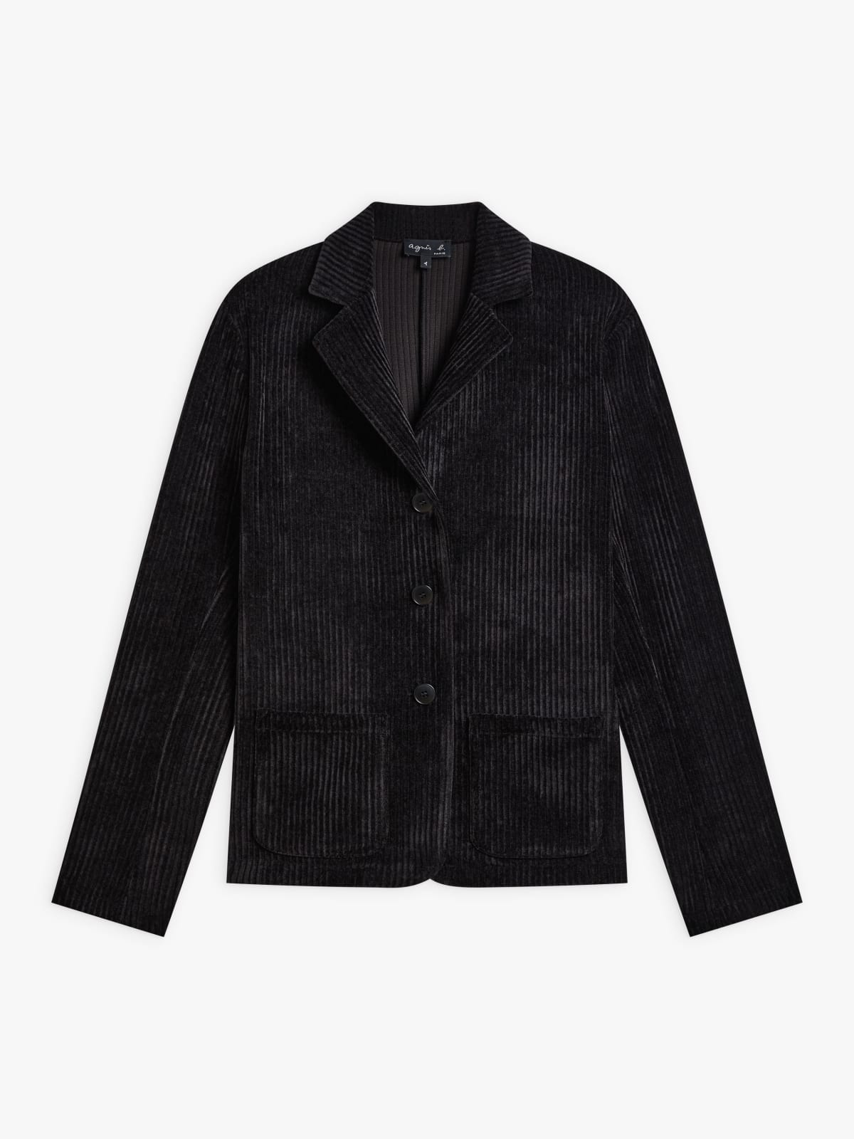 black jersey corduroy New College jacket 