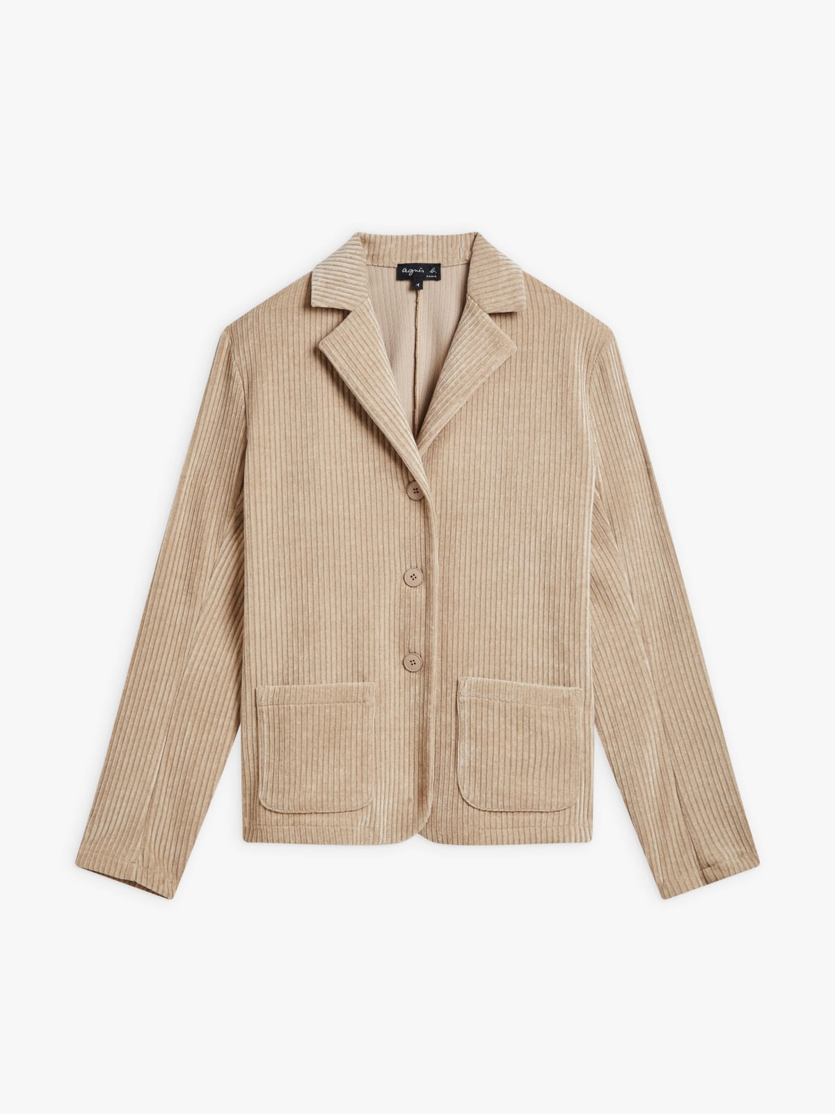 beige jersey corduroy New College jacket 