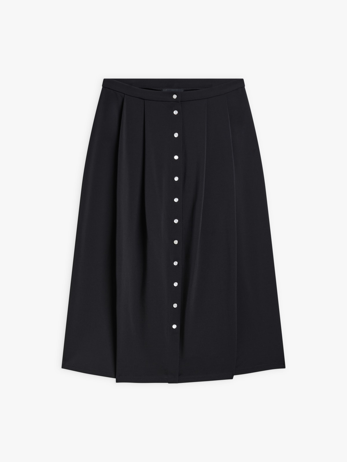 black polyamide crêpe Loise skirt