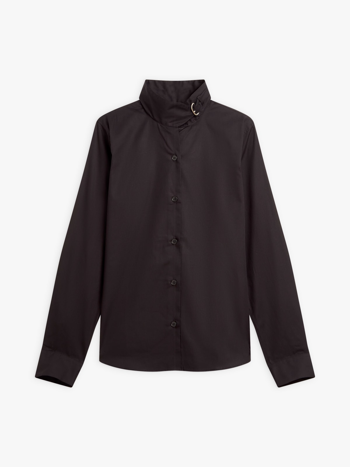 black cotton poplin shirt