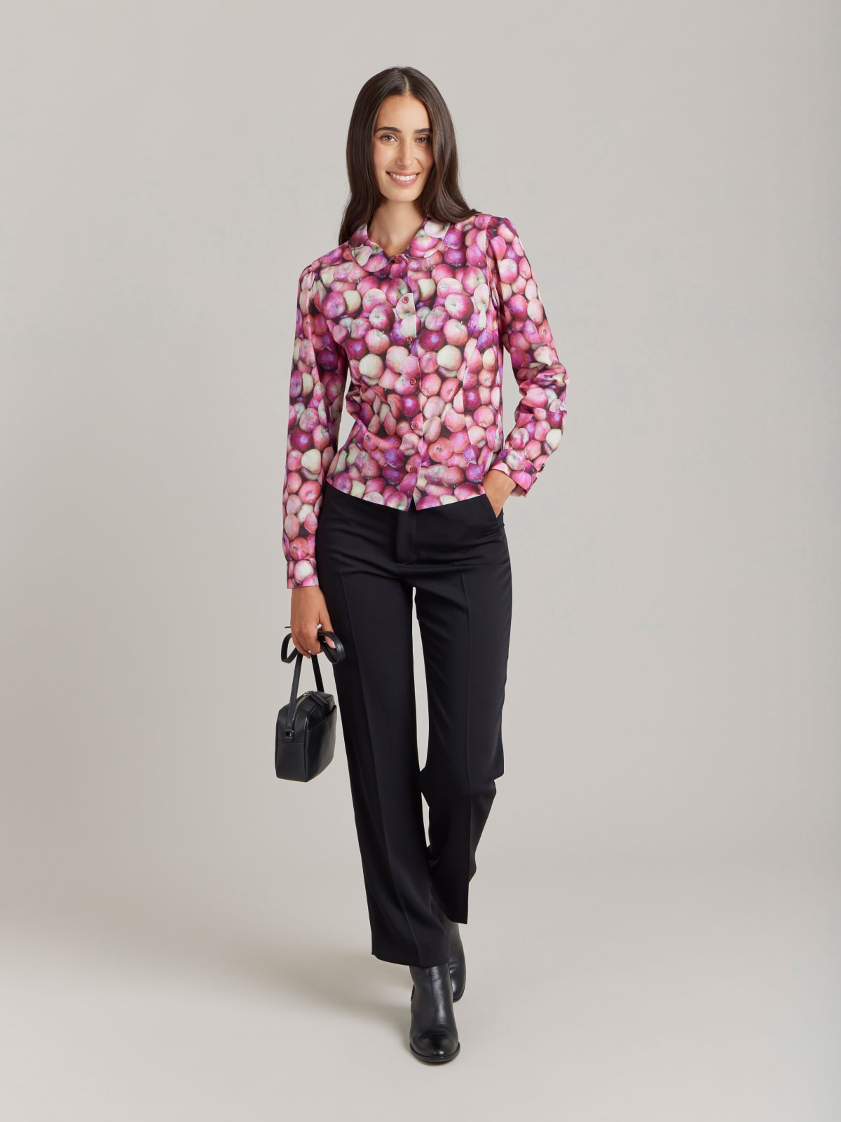 cotton apple print shirt