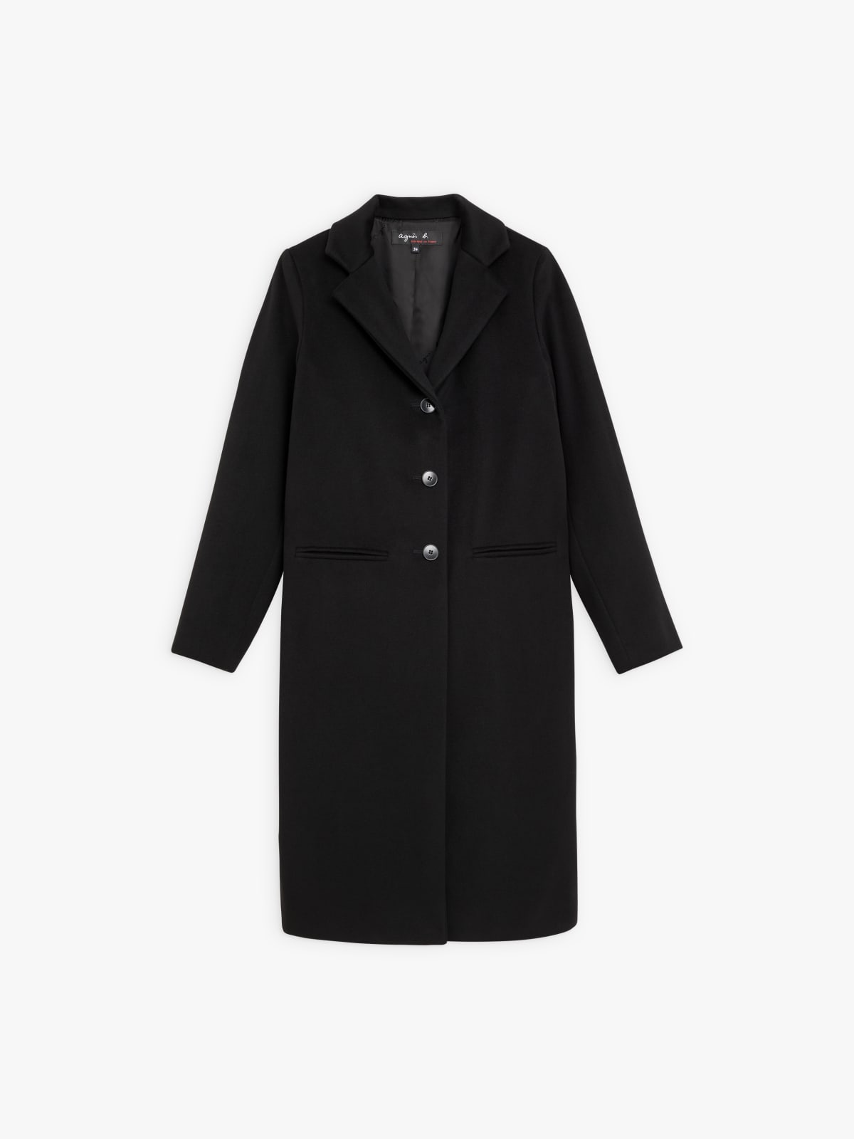 black cashmere Shadow coat