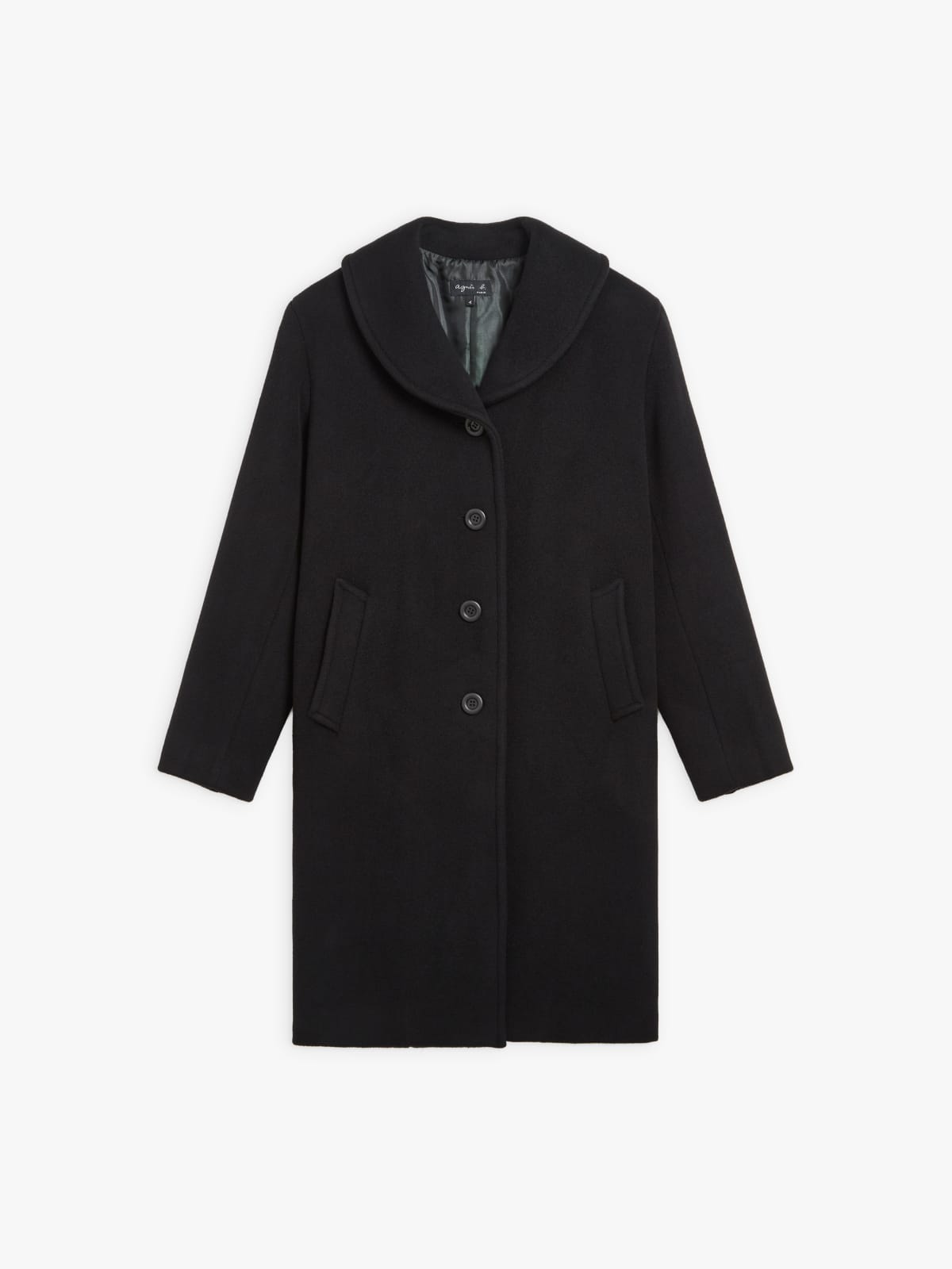 black wool coat