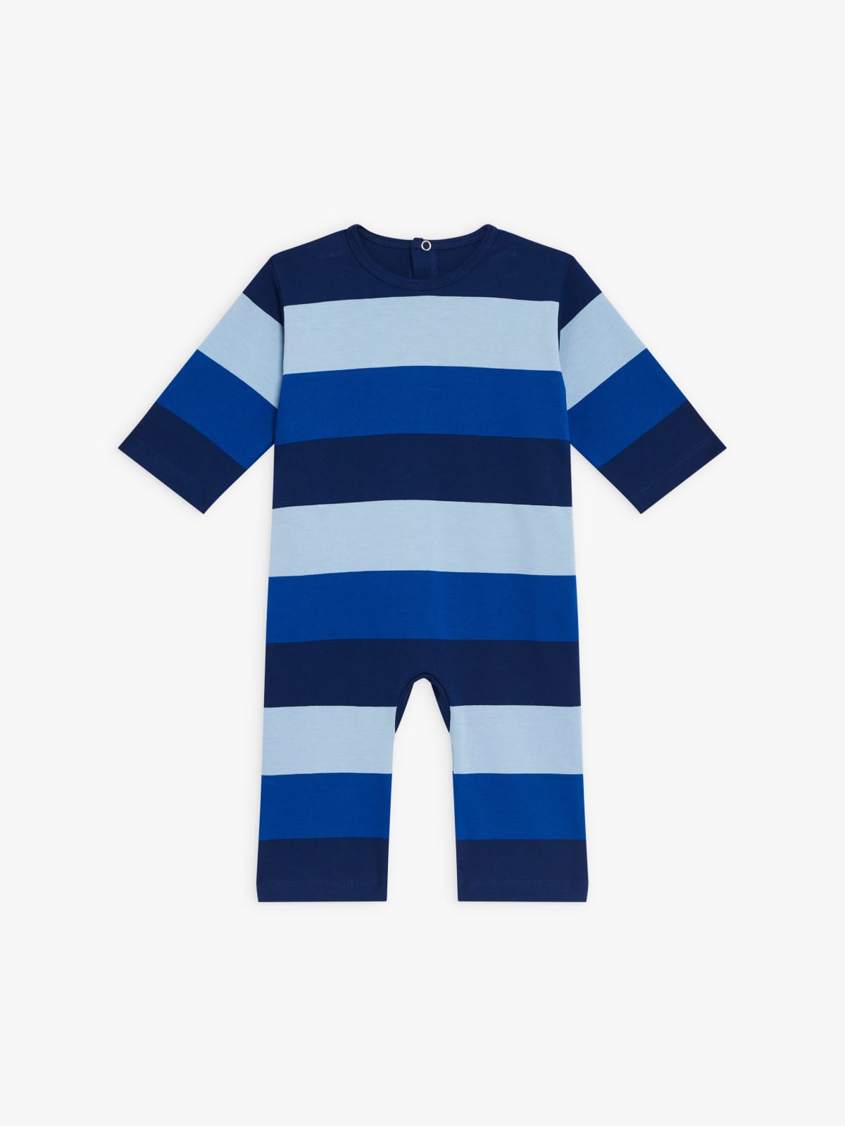 blue  Auguste sleepsuit in striped cotton jersey