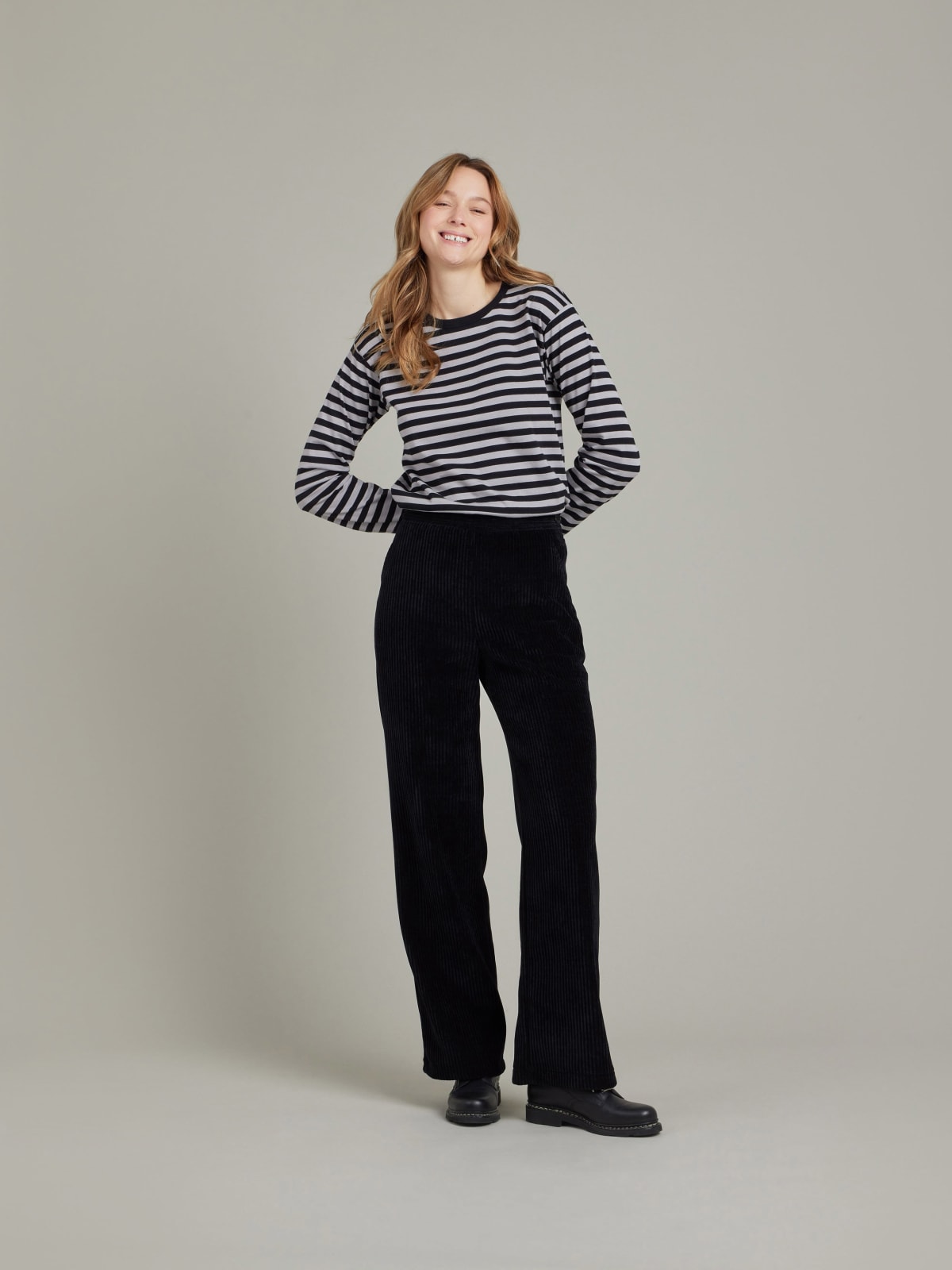 black corduroy Sailor trousers 